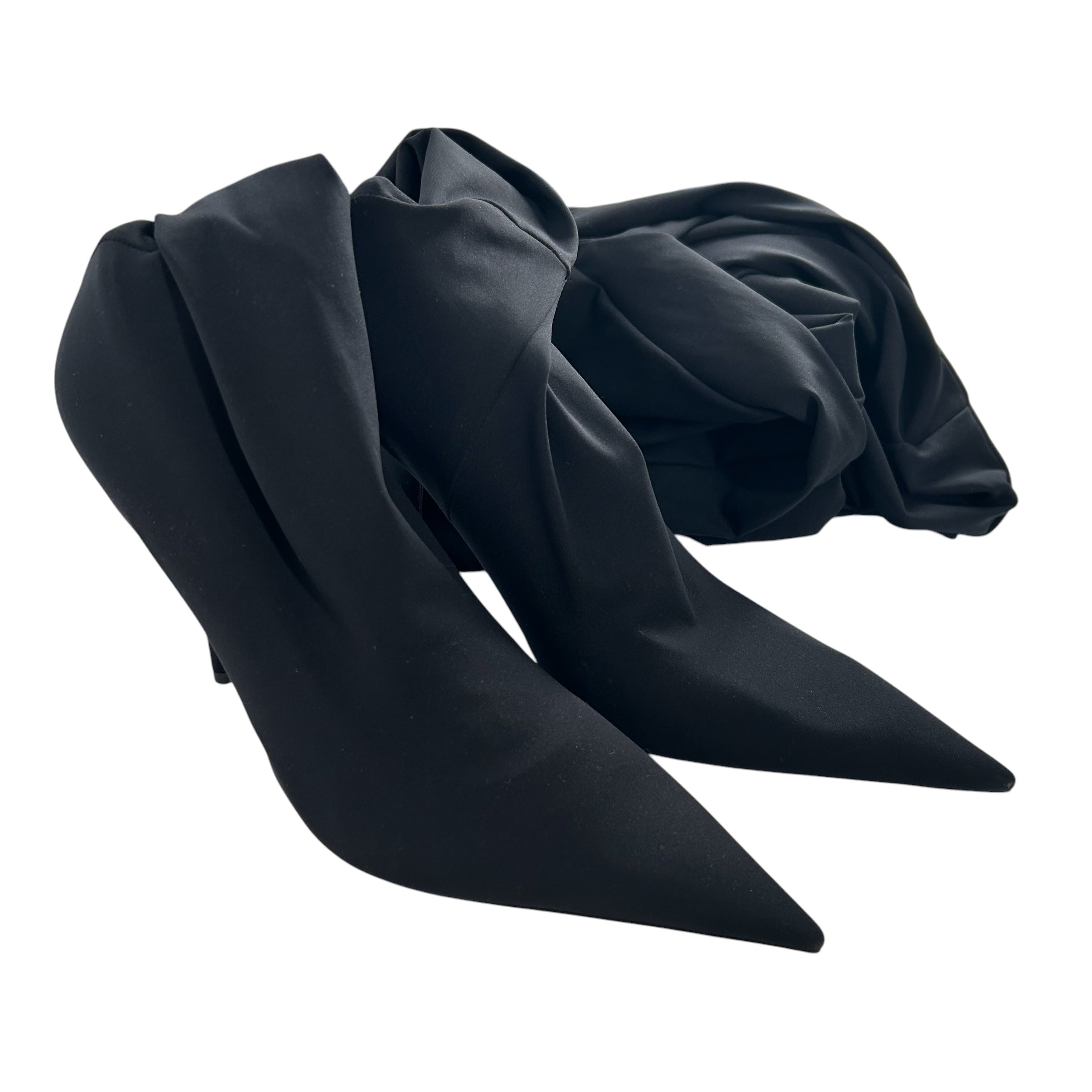 BALENCIAGA/Heels/EU 36/Cotton/BLK/FULL BODY SUIT WIT KNIFE HEELS view 3