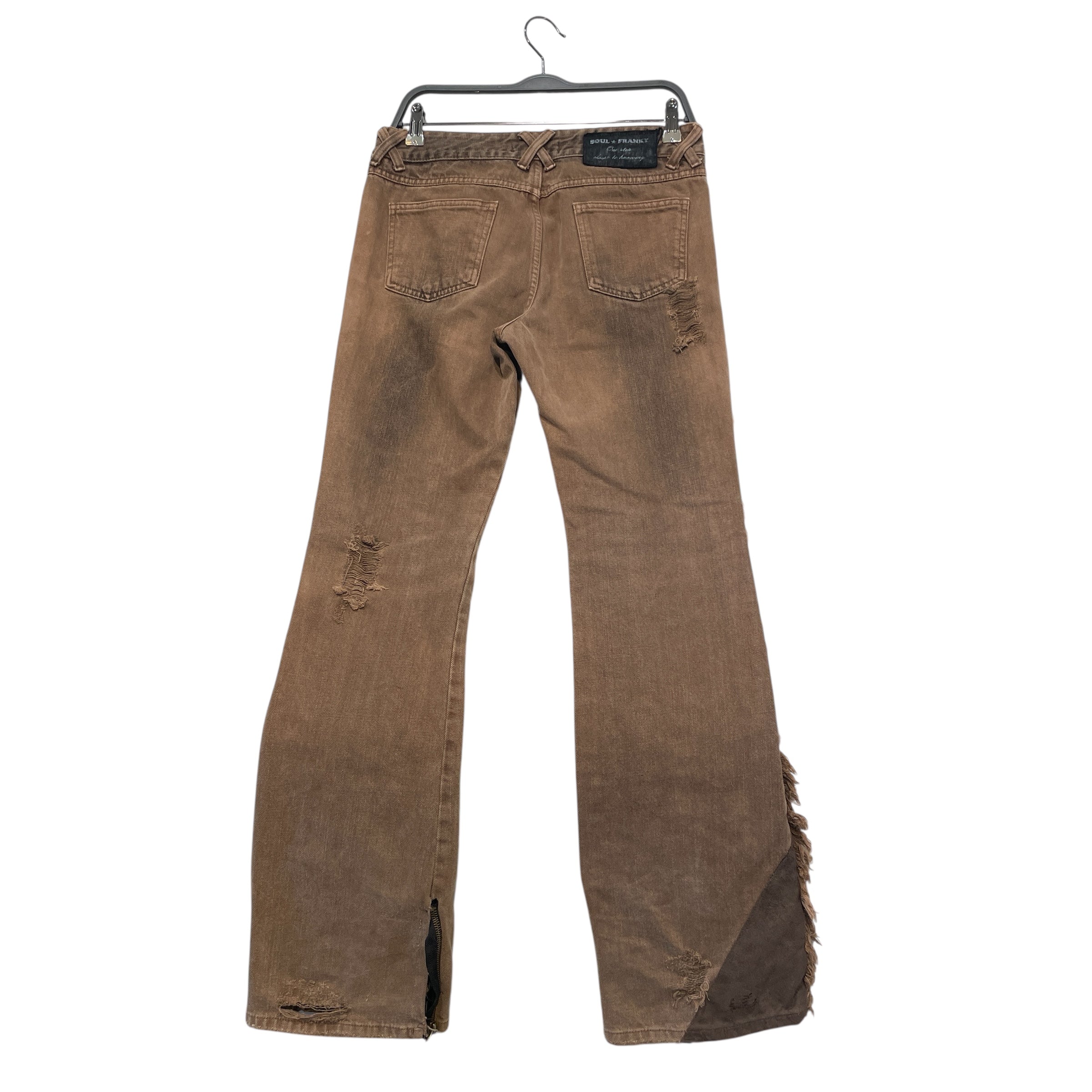 VERONICA/Pants/S/Denim/BRW/Soul Franky distressed Denim view 2