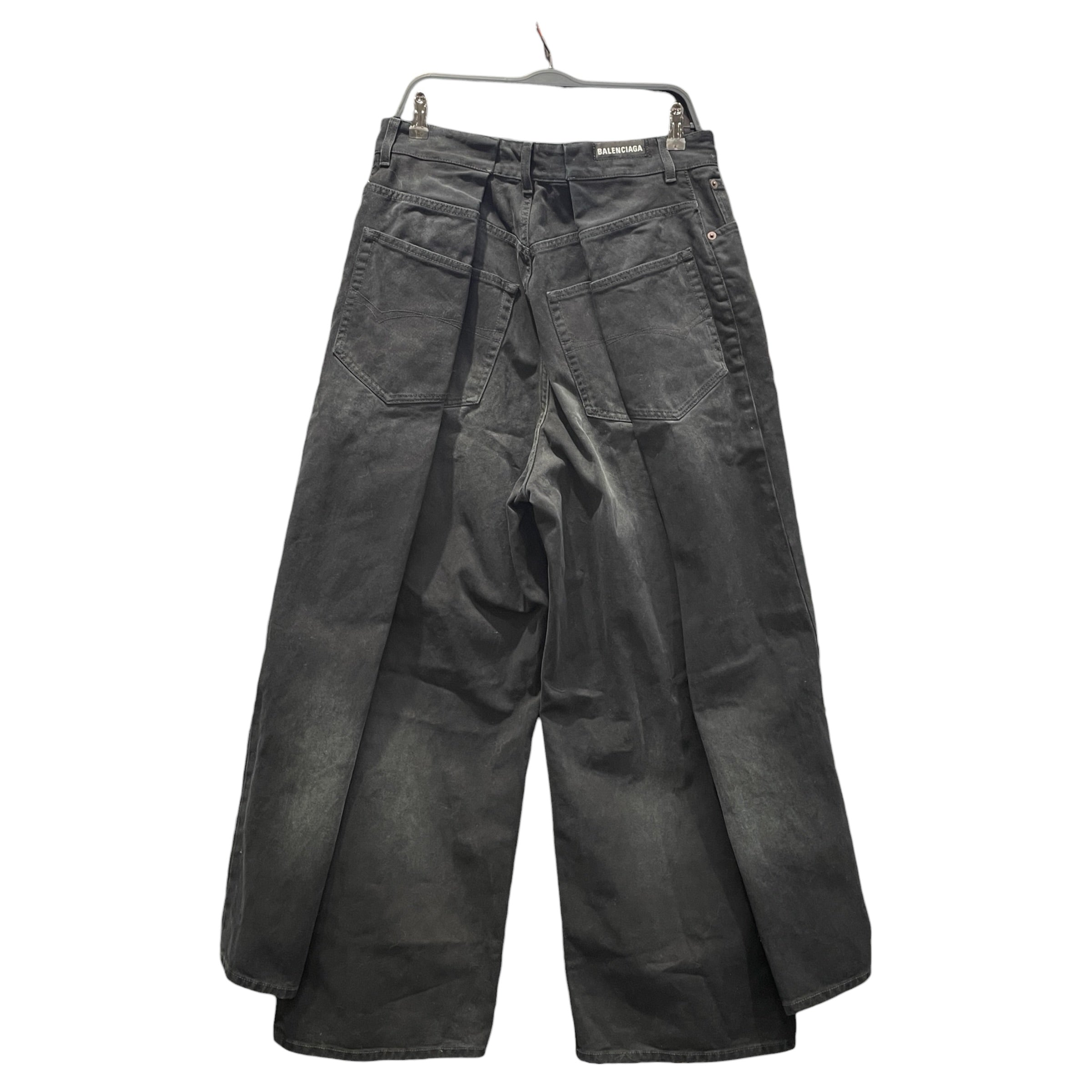 BALENCIAGA/Pants/S/BLK/Double sided jeans