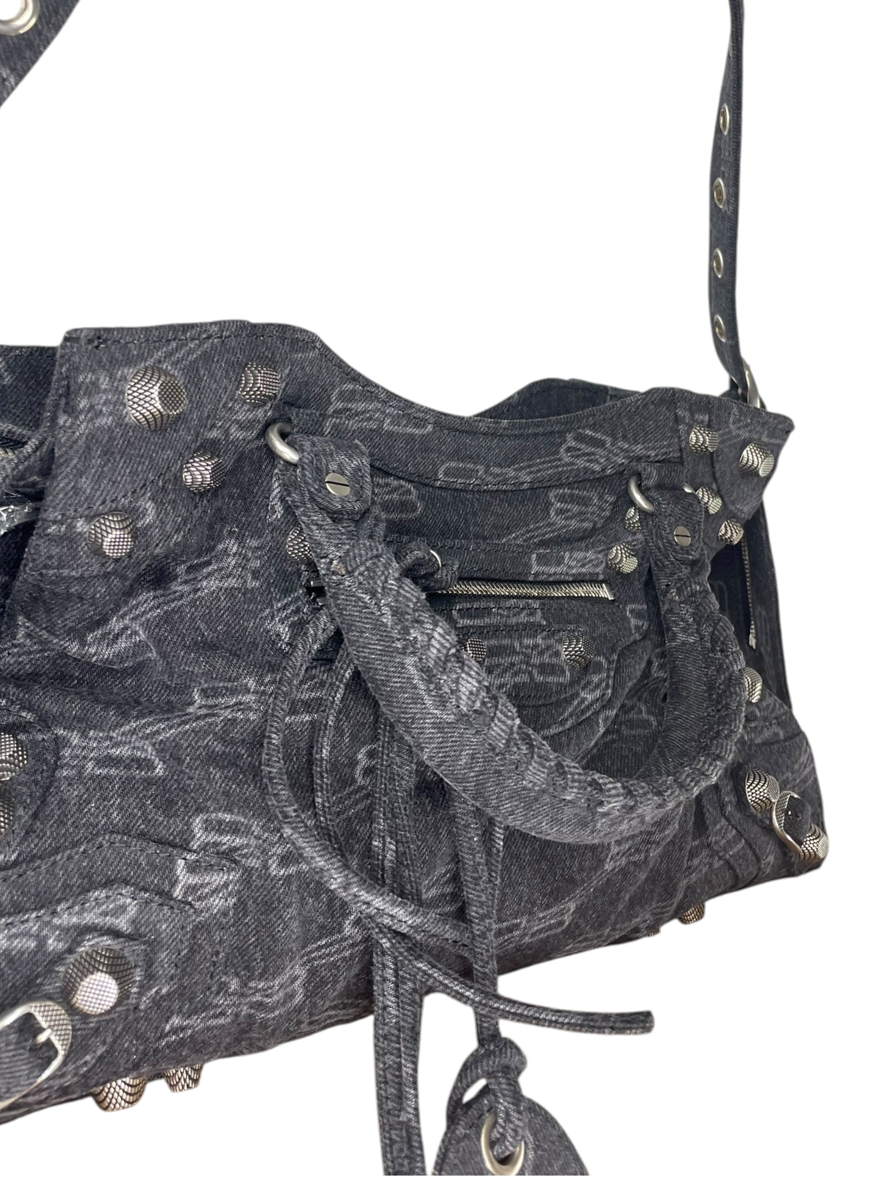 BALENCIAGA/Cross Body Bag/Monogram/Denim/GRY/NEO CITY MONOGRAM DENIM CITY view 6