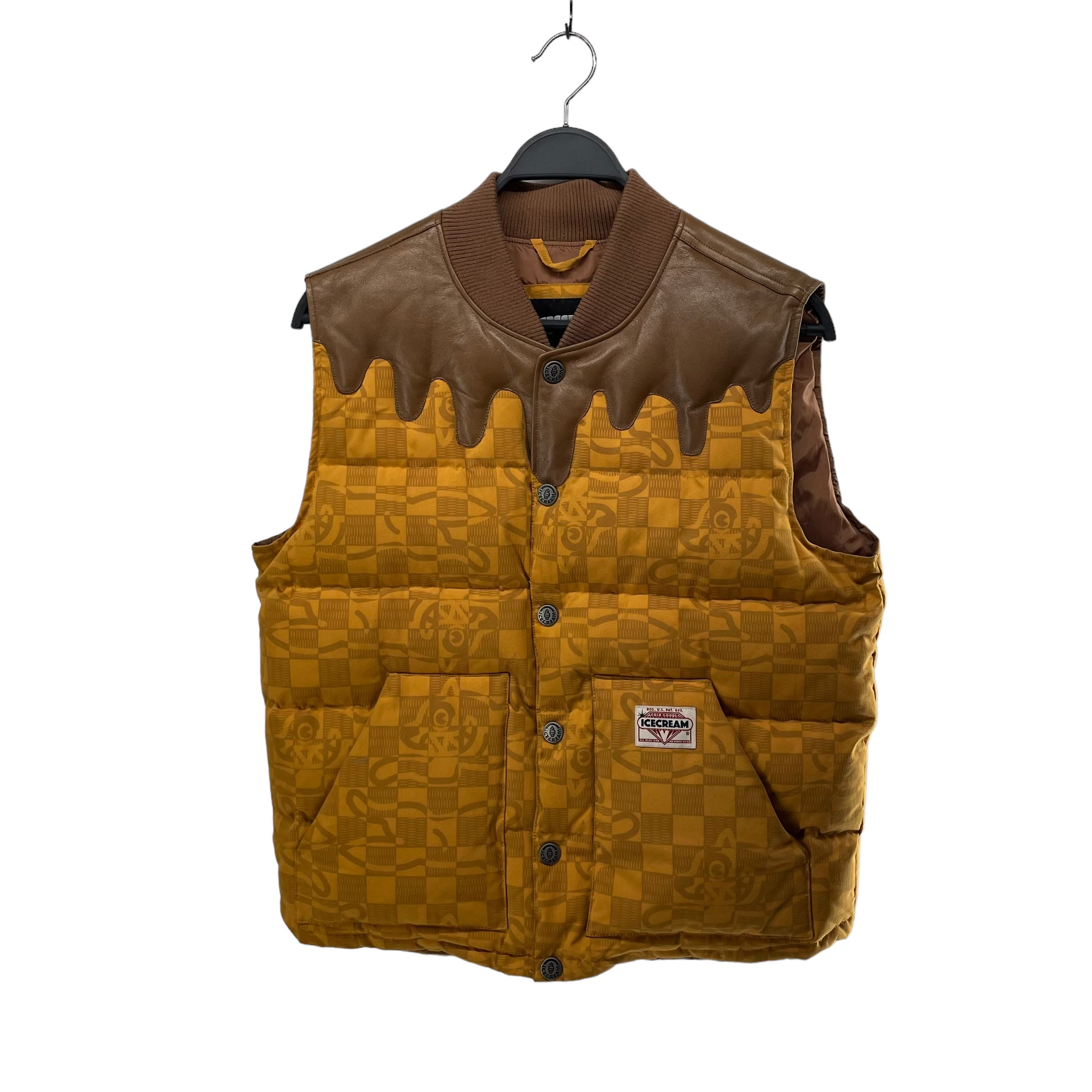 ICE CREAM/Puffer Vest/S/All Over Print/Cotton/CML/BRW DRIP view 1