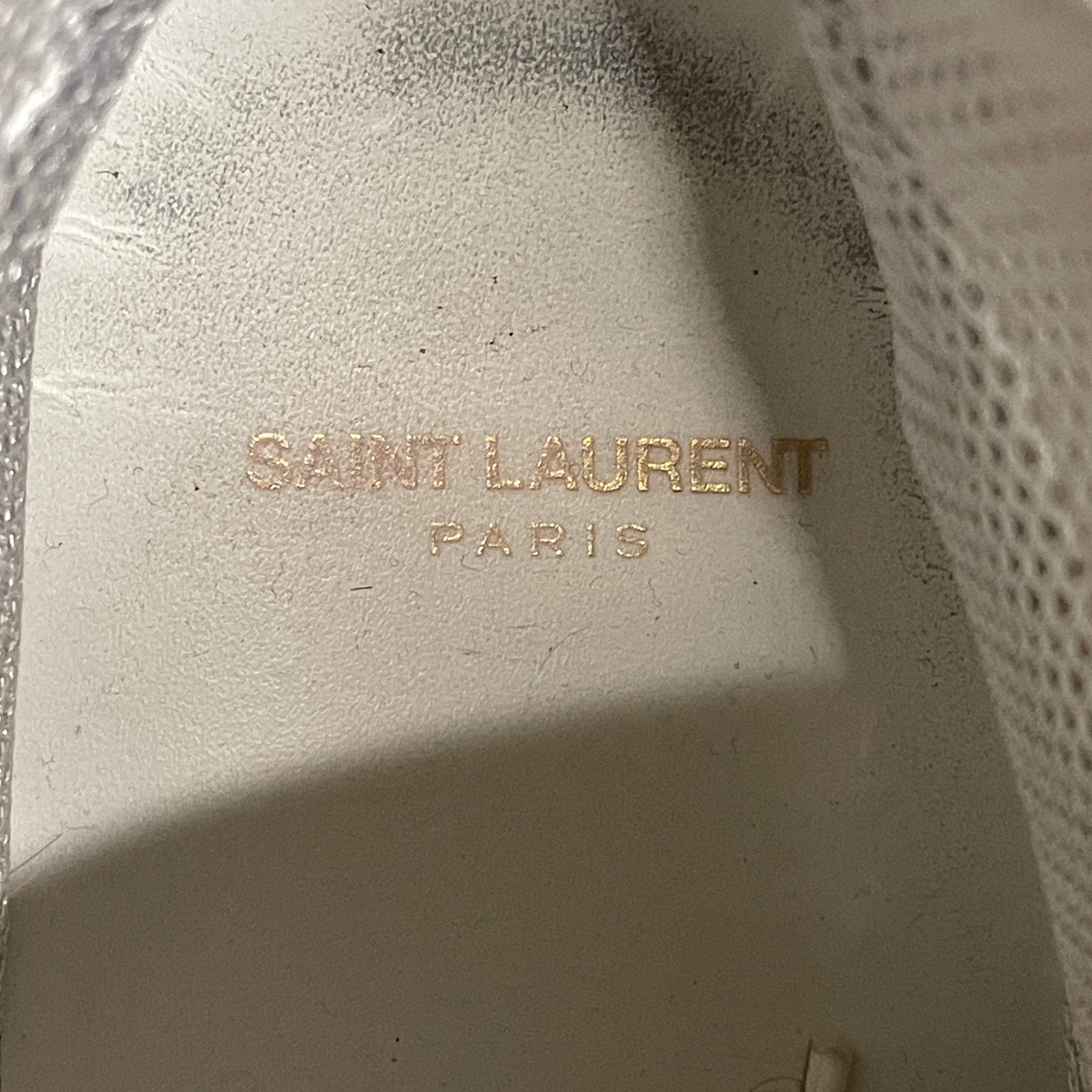 SAINT LAURENT/Hi-Sneakers/EU 43/Leather/WHT/HIGH TOP GRN LACE SNEAKER view 3
