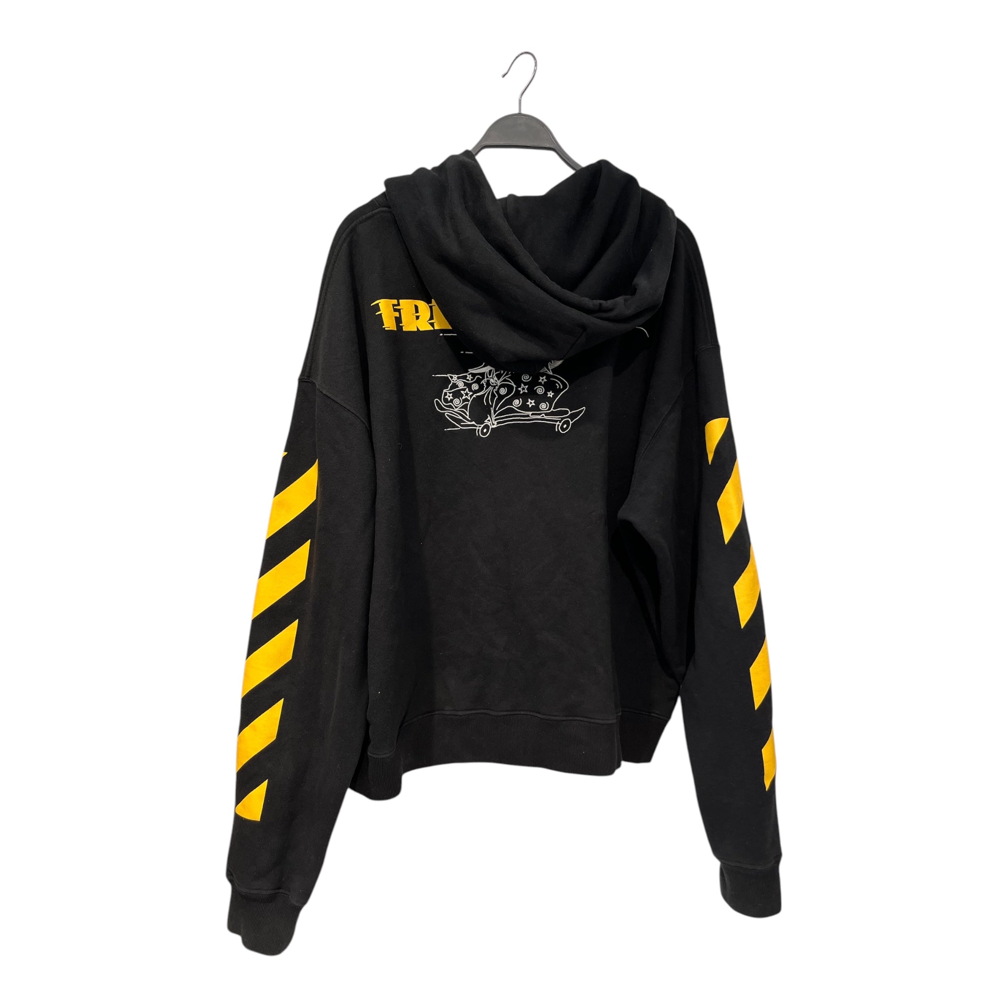 OFF-WHITE/Hoodie/XL/Graphic/Cotton/BLK/Pullover/OMBB037F20FLE009 wizaard view 2