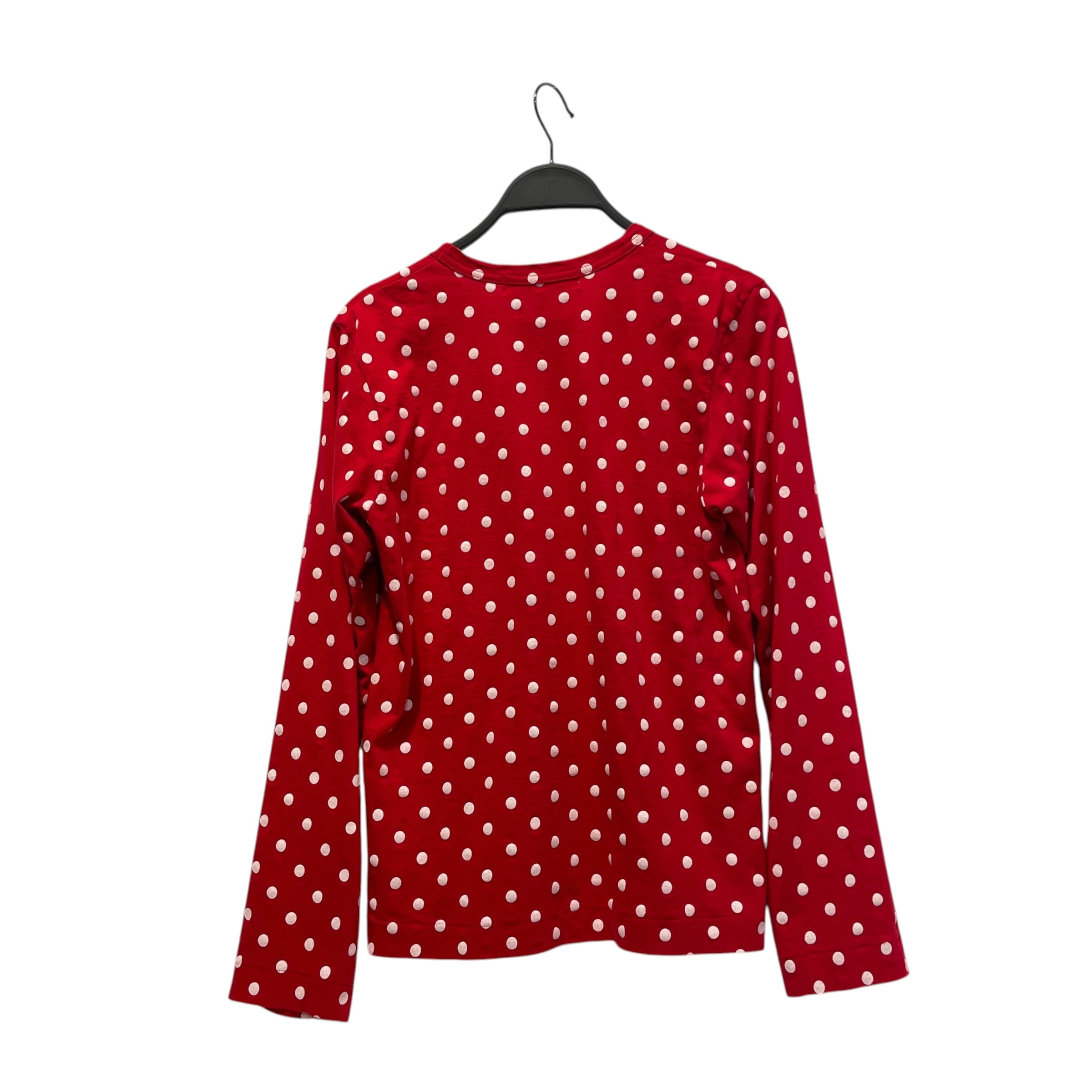 PLAY COMME des GARCONS/LS T-Shirt/L/Polka dot/Cotton/RED/ view 2