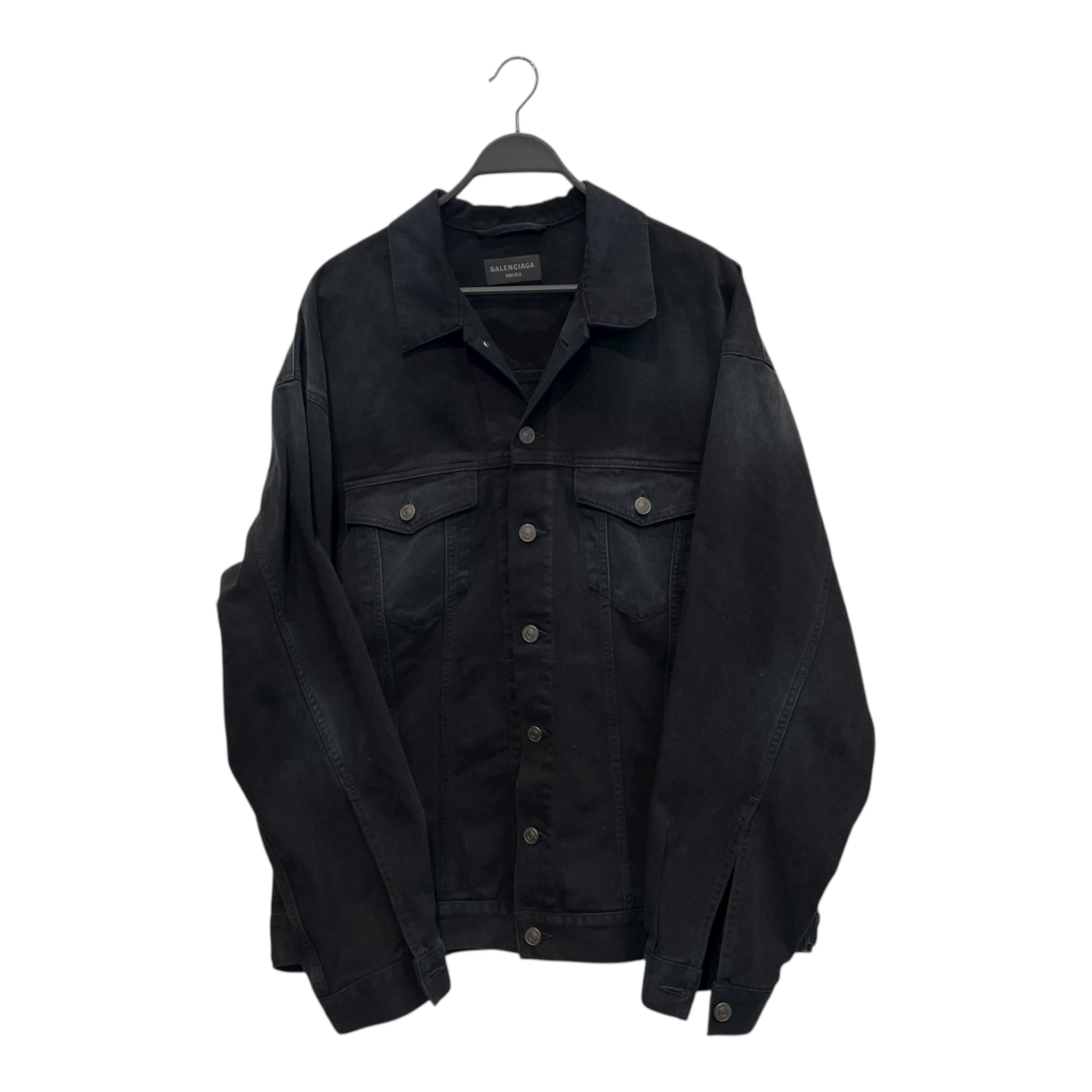 BALENCIAGA/Denim Jkt/1/Denim/BLK/BB BACK LOGO JKT view 1