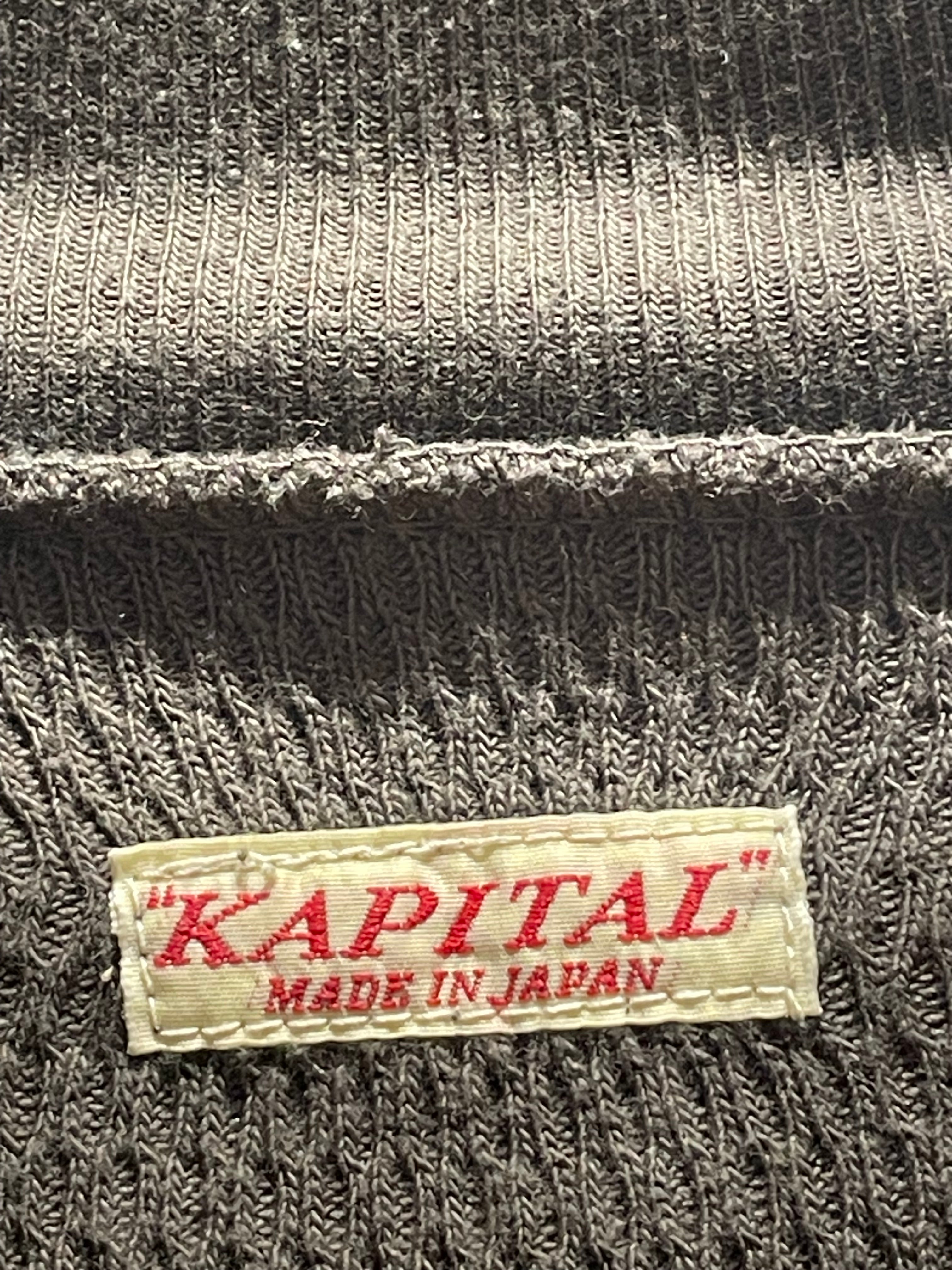 KAPITAL/LS T-Shirt/3/Cotton/GRY/peace turtle neck view 3