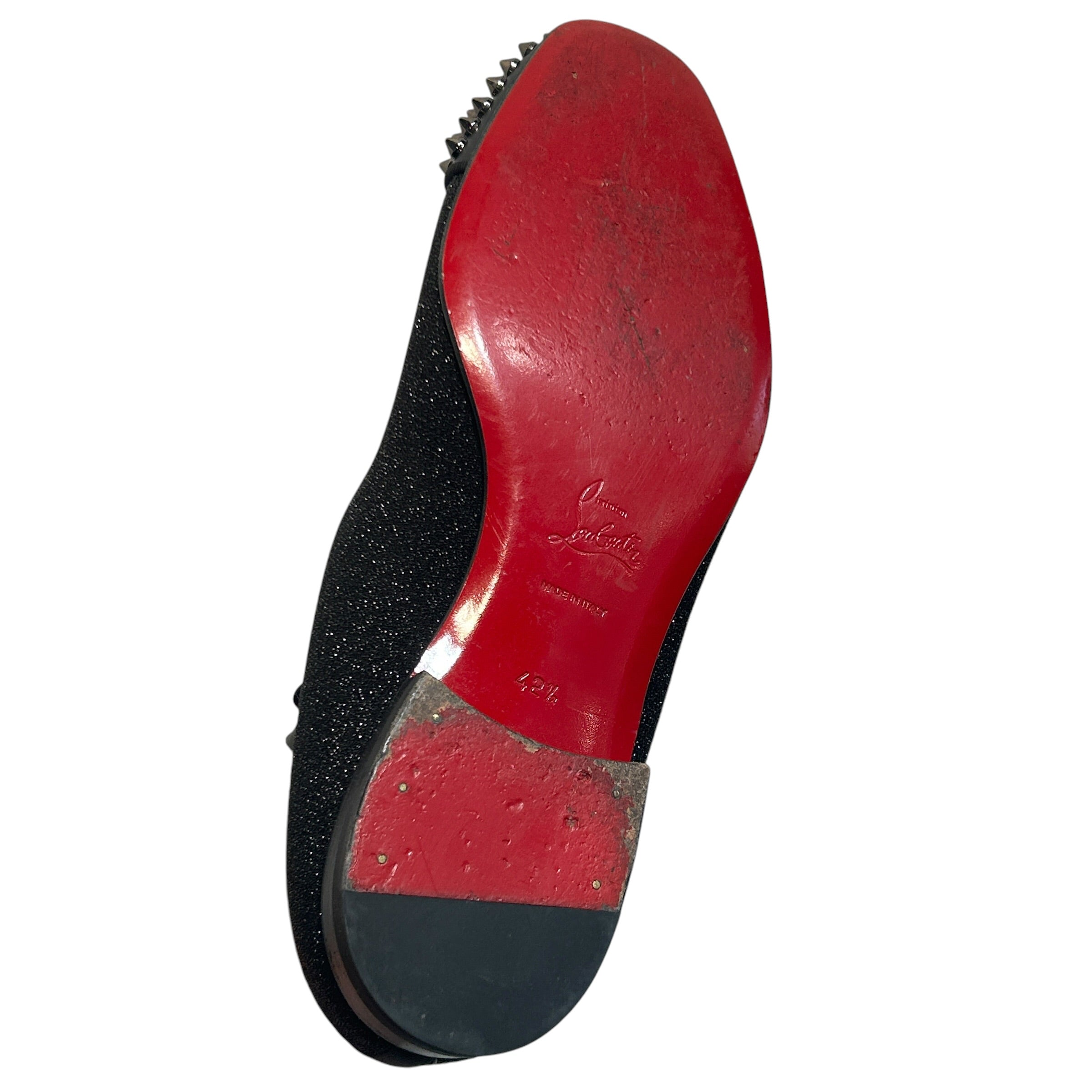 Christian Louboutin/Dress Shoes/EU 42/Cotton/BLK/Spooky Flat view 6