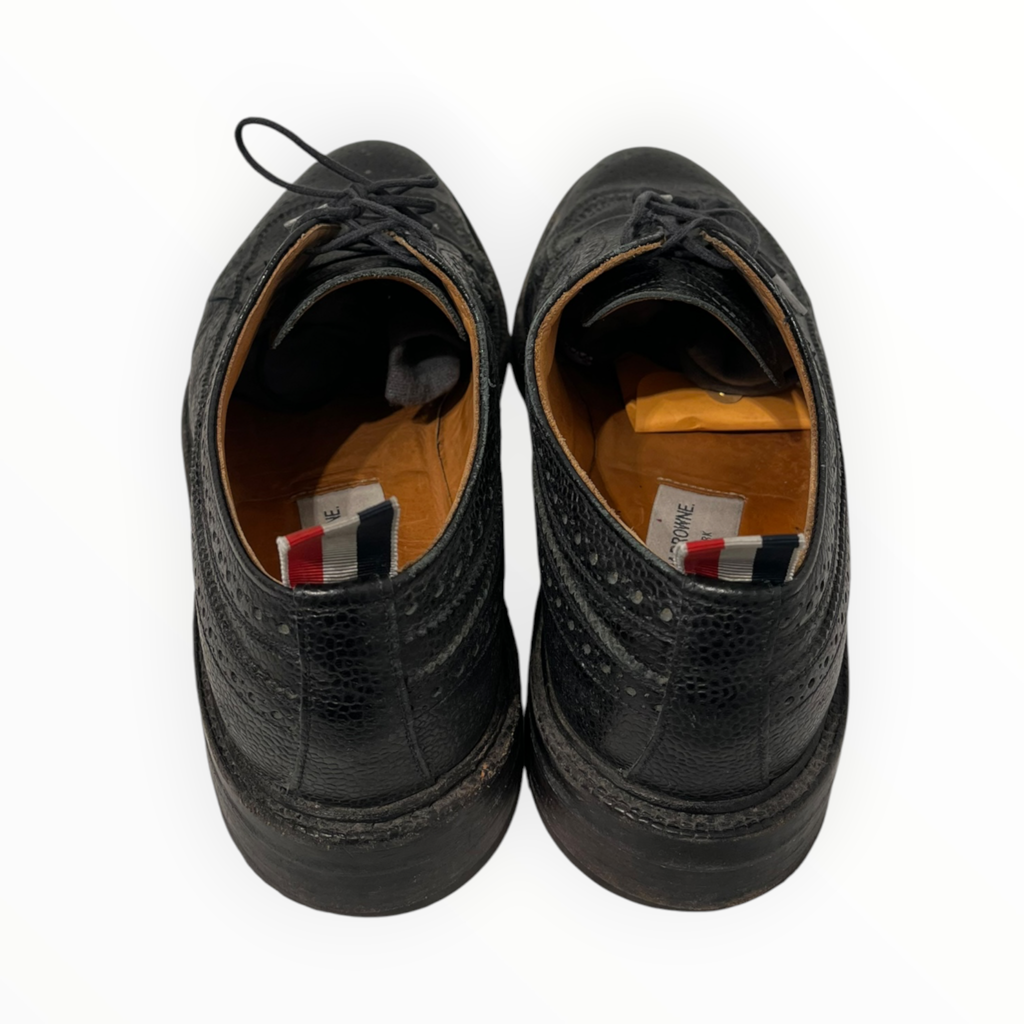 THOM BROWNE. NEW YORK/Dress Shoes/US 8.5/Leather/BLK/PEBBLE GRAIN LEATHER SHOES view 4