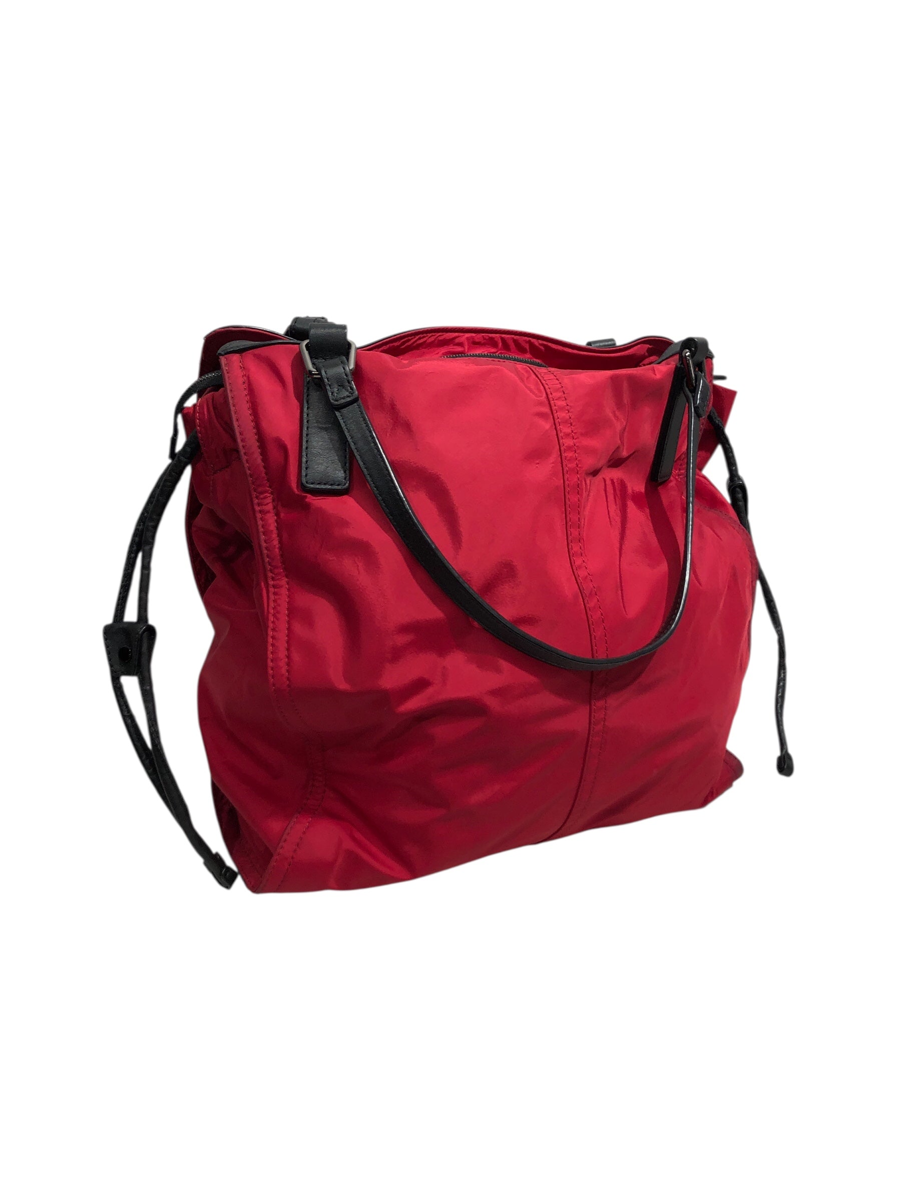 BURBERRY/Hand Bag/Nylon/RED/Large tote bag w tassle view 2
