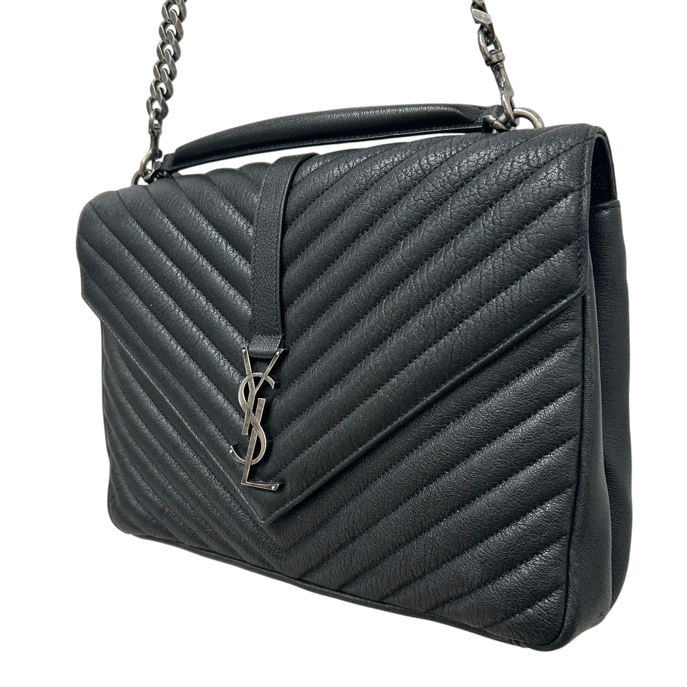 YVES SAINT LAURENT/Cross Body Bag/Leather/BLK/College view 3