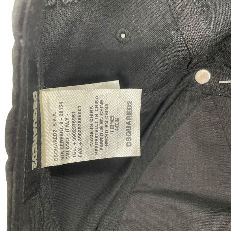 DSQUARED2/Cap/OS/Cotton/BLK/BLACK LOGO