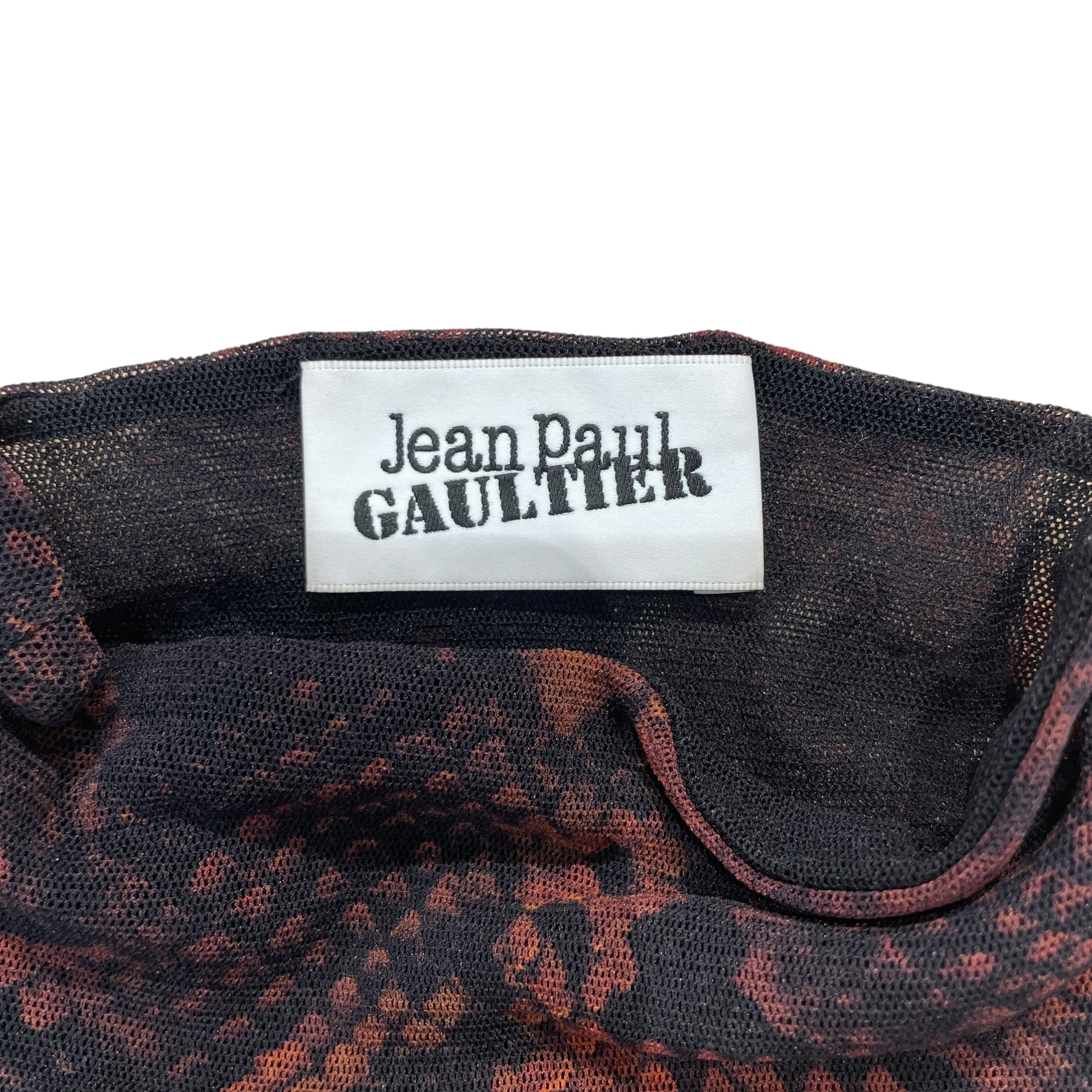 Jean Paul Gaultier/SL Dress/M/Animal Pattern/Polyester/BRW/JPG MESH SNAKE SKIN MINI DRESS view 3