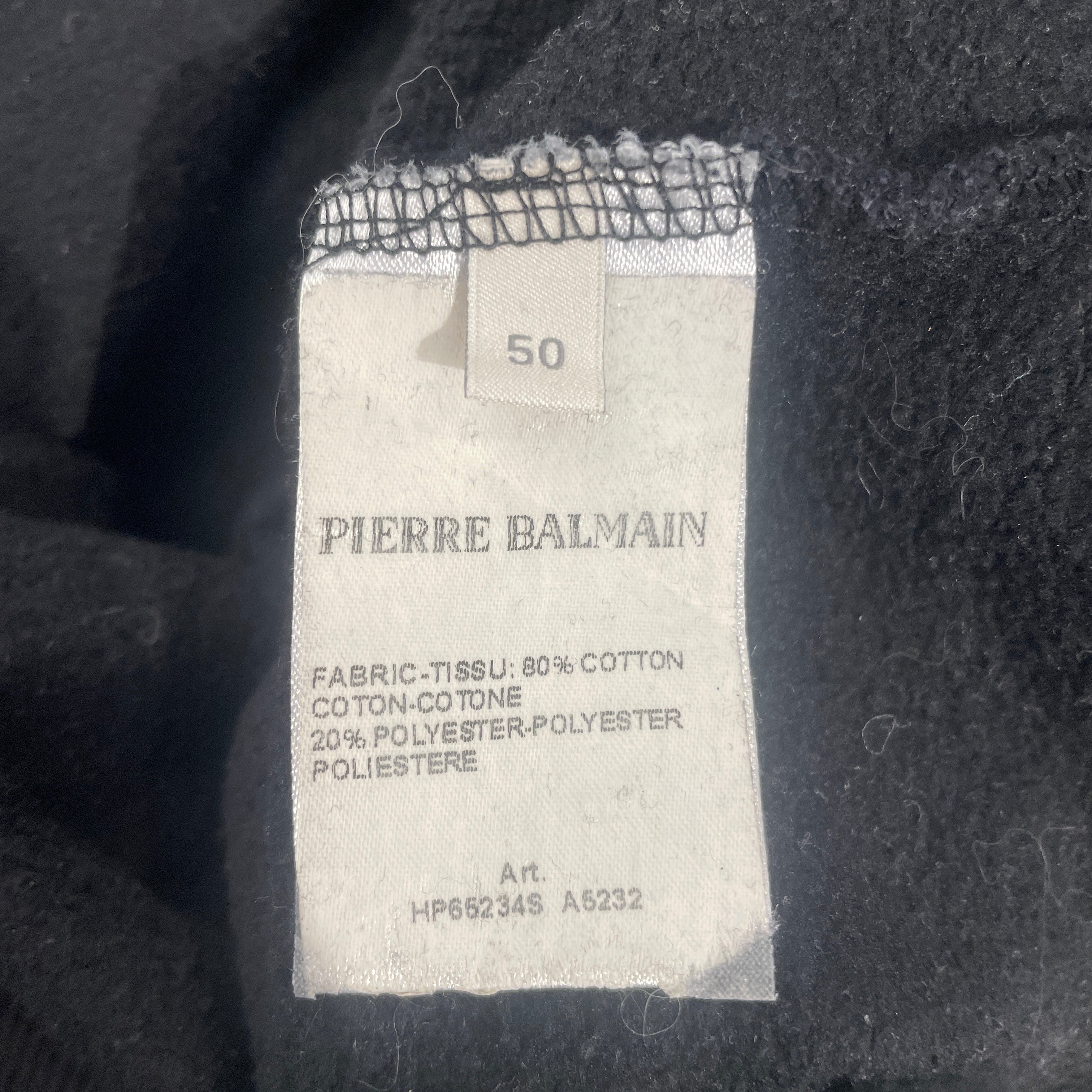 PIERRE BALMAIN/Hoodie/50/Cotton/BLK/ view 4