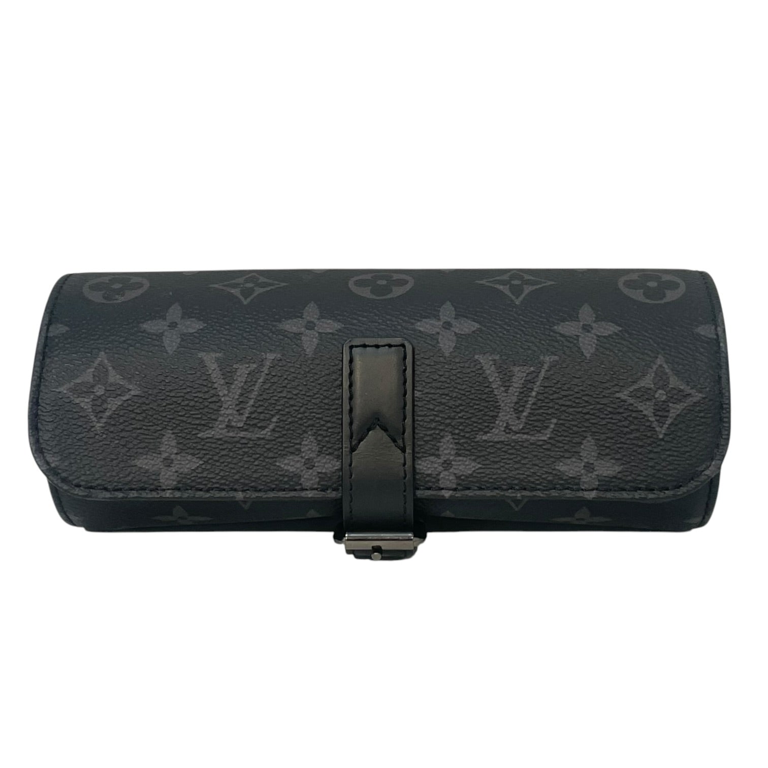 LOUIS VUITTON/Monogram/Leather/BLK/Watch case view 1