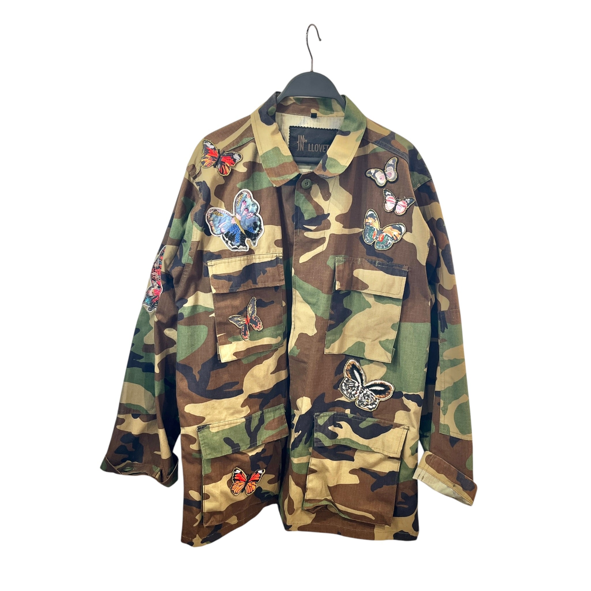 JNNYJN LLOVET/Jacket/M/Camouflage/Cotton/GRN/Double Breasted/BUTTERFLY view 1