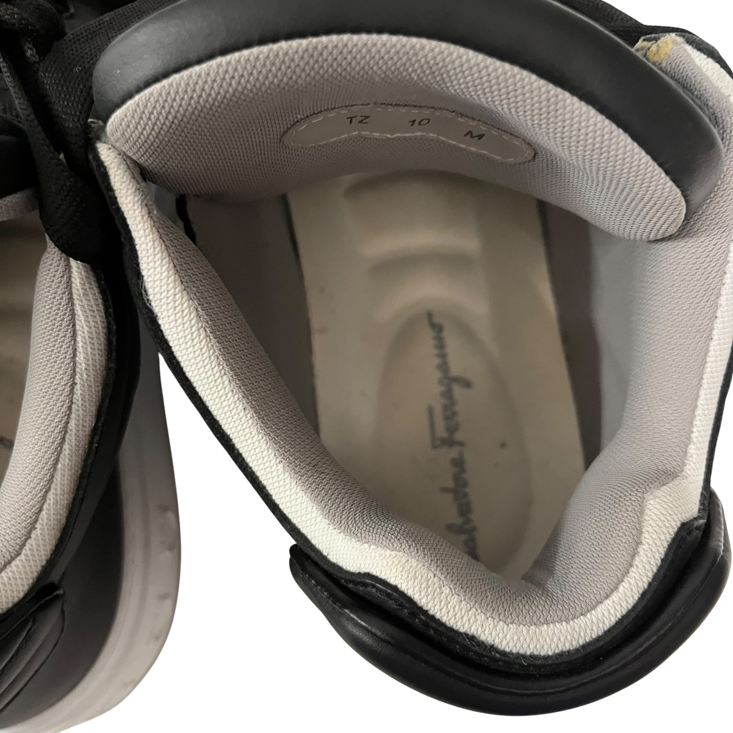 Salvatore Ferragamo/Low-Sneakers/US 10/Leather/BLK/gancini leather view 4