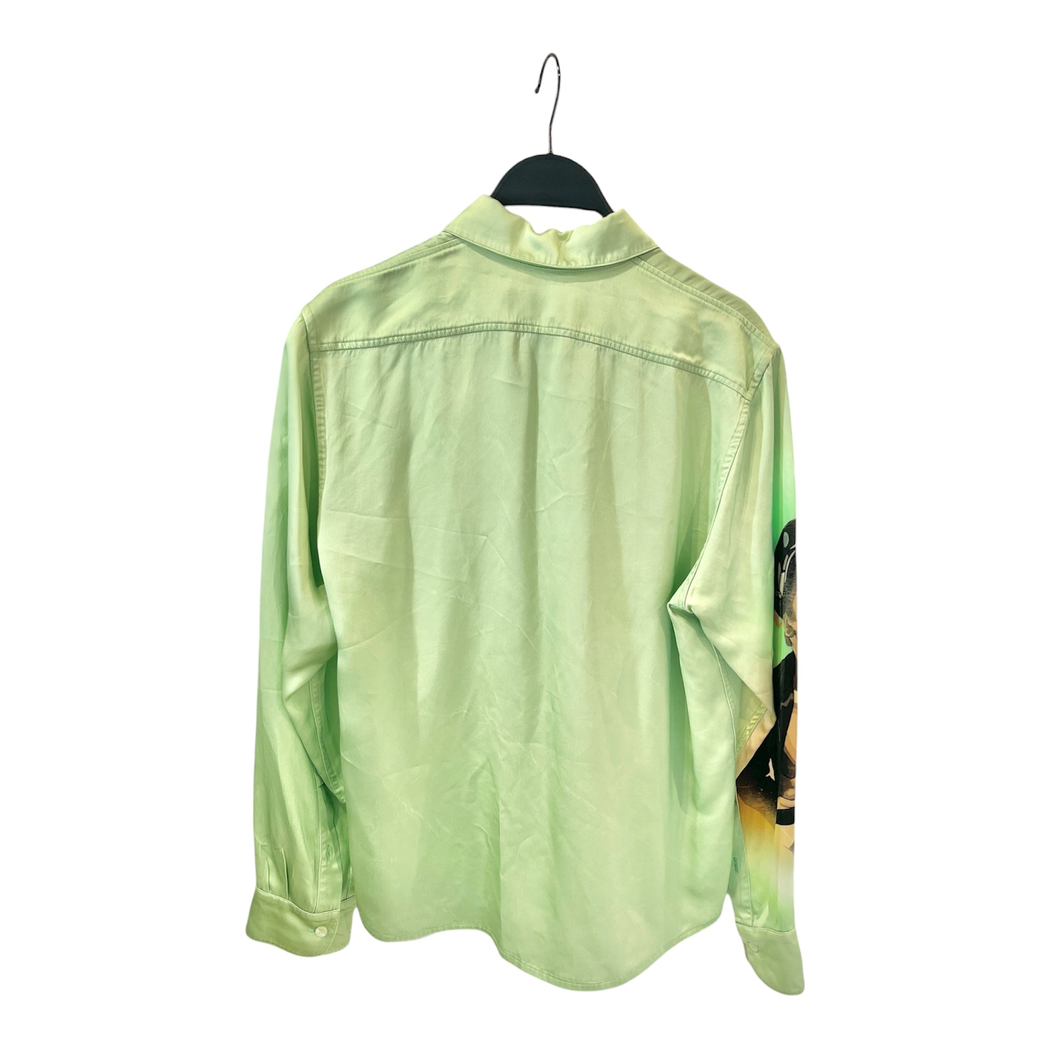MARTINE ROSE/LS Shirt/XS/Silk/GRN/Long Length/All Over Print/SPRING 2021 view 2