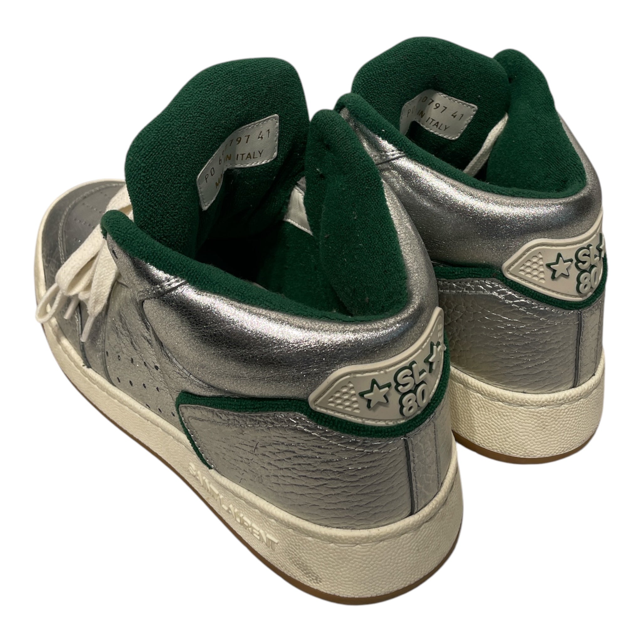 YVES SAINT LAURENT/Hi-Sneakers/EU 41/SLV/SL80 HGHTOP view 2
