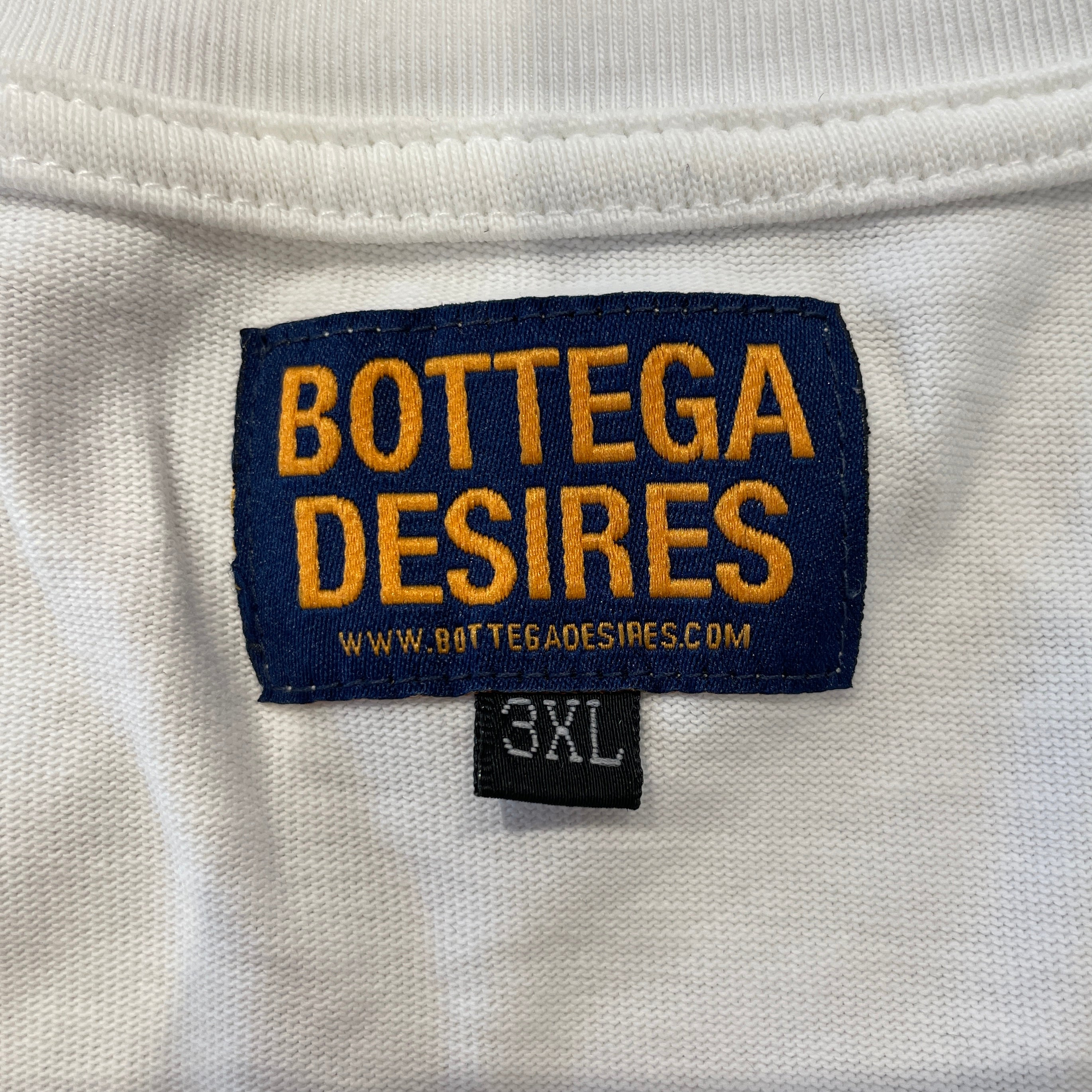 BOTTEGA DESIRES/T-Shirt/XXXL/Cotton/WHT/Graphic/if they can't take a joke view 3