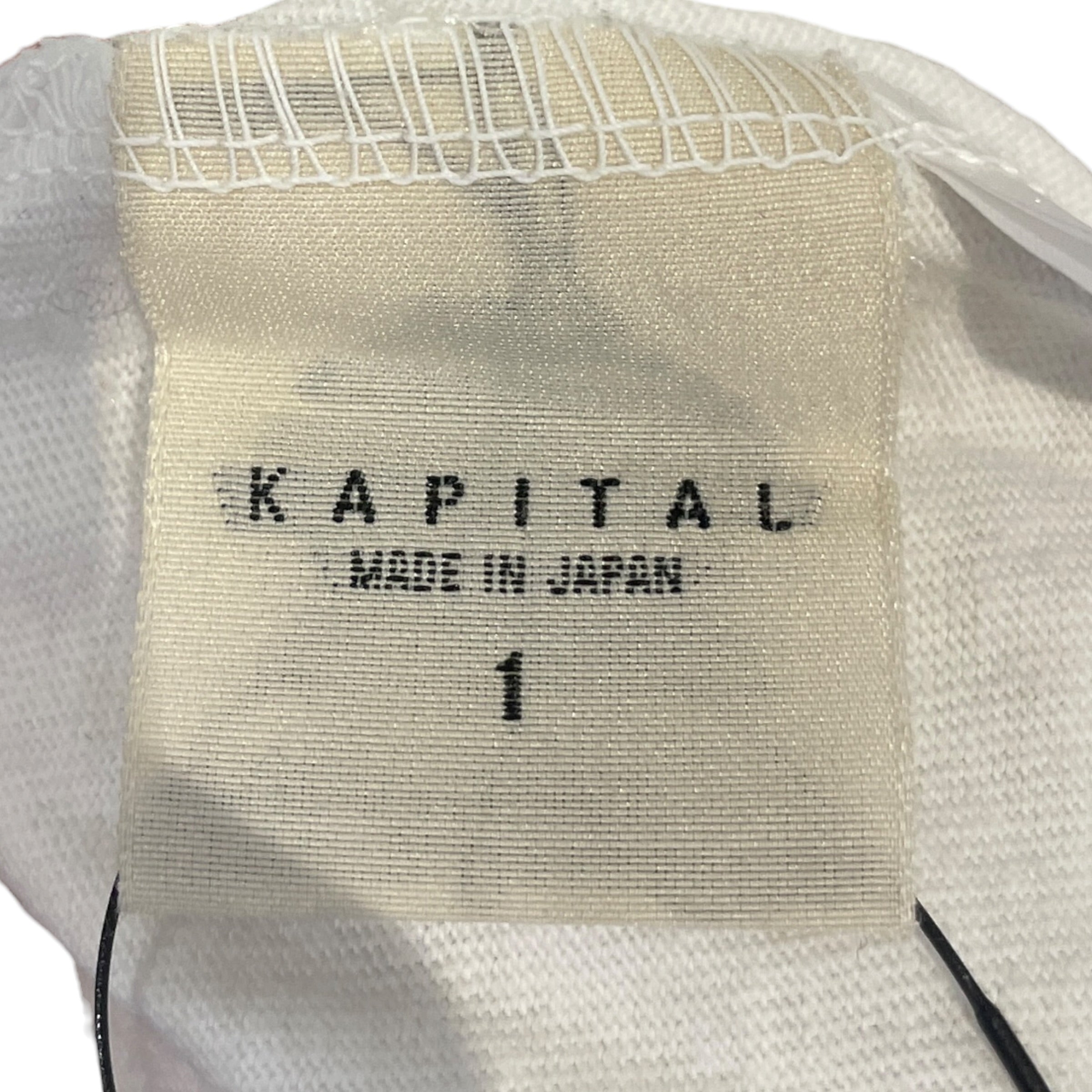 KAPITAL/T-Shirt/1/Cotton/WHT/Graphic/RINGER, WASH MAX view 4