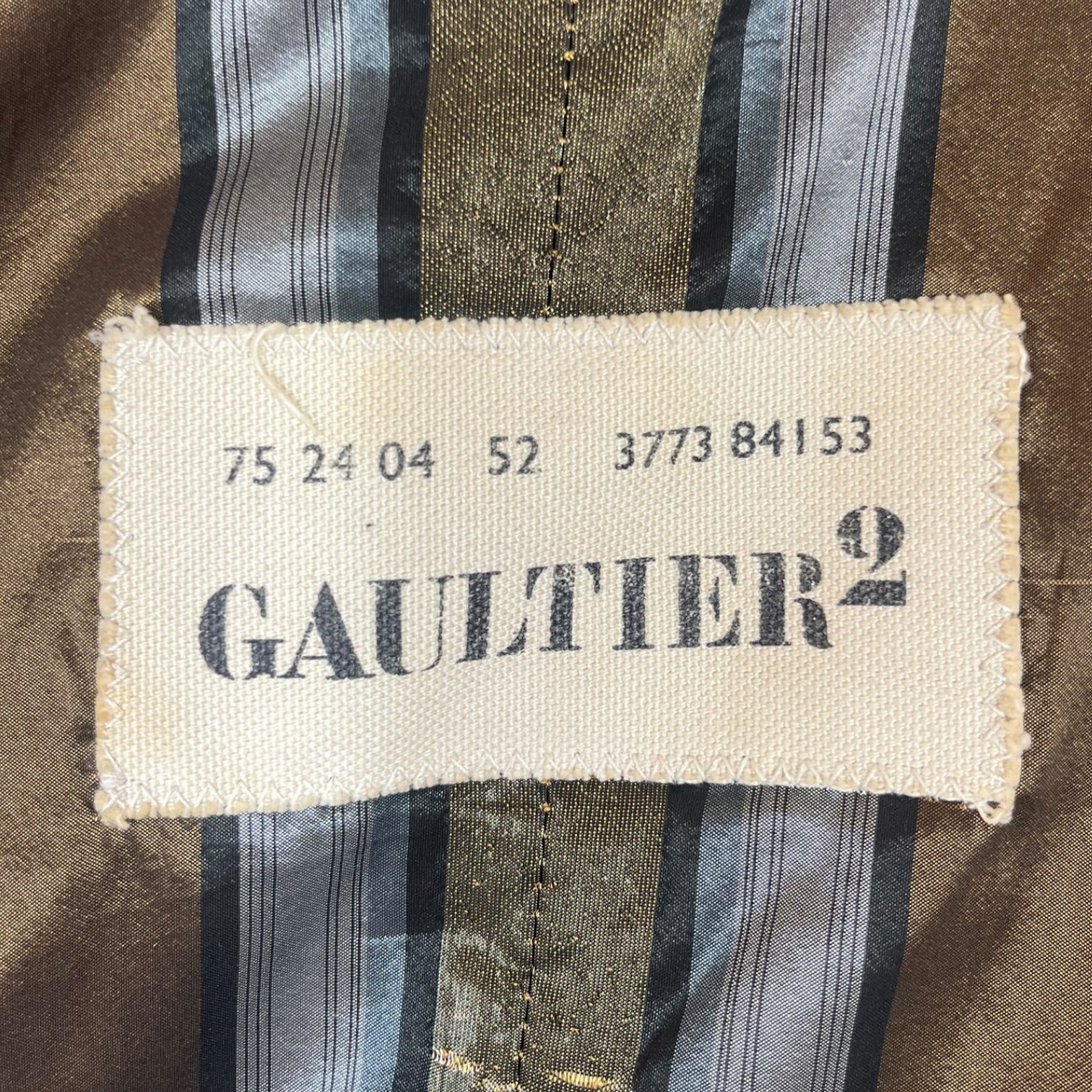 Jean Paul Gaultier/Flight Jkt/Polyester/BRW/STRIPED LINER view 3