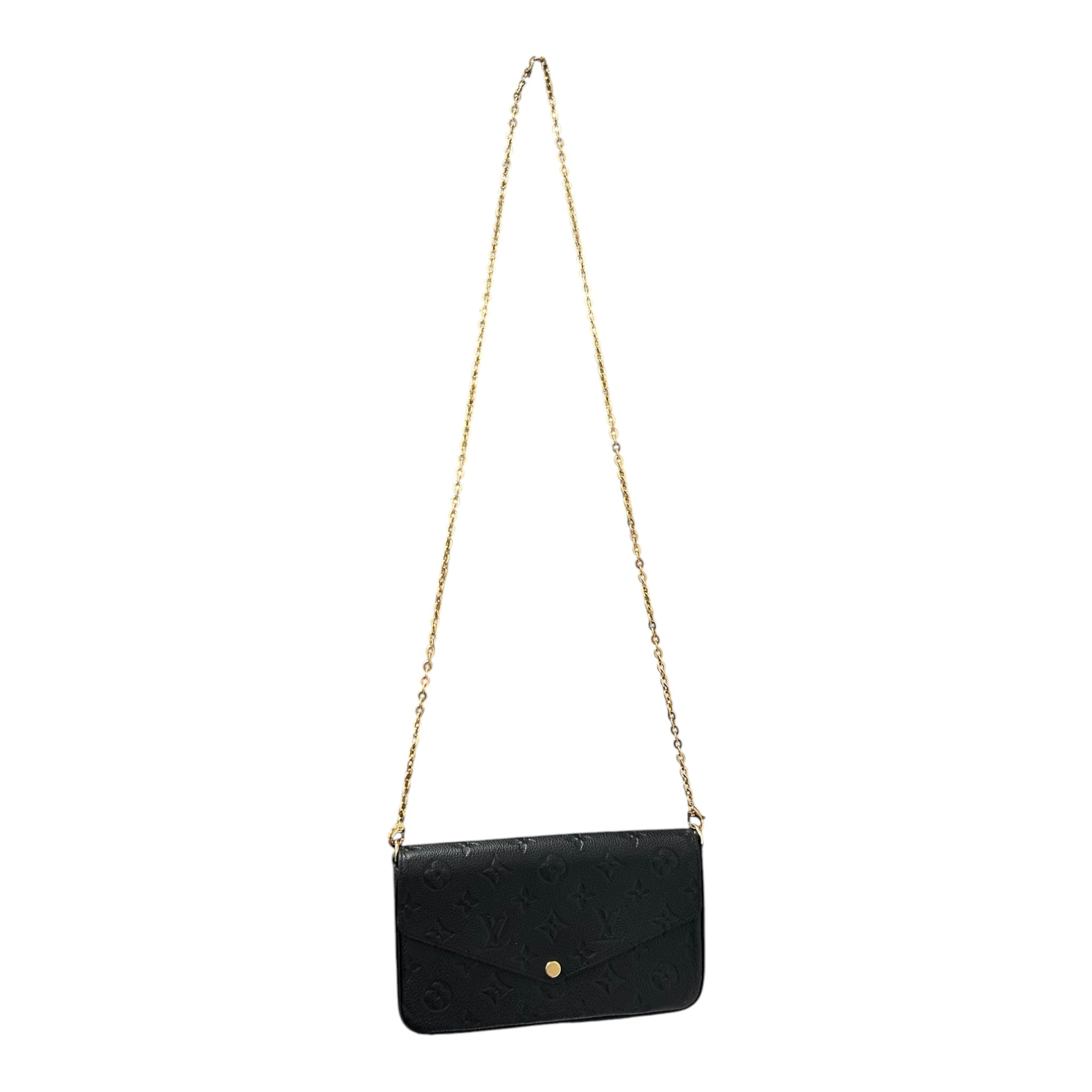 LOUIS VUITTON/Bag/Leather/BLK/POCHETTE FELICIE view 1