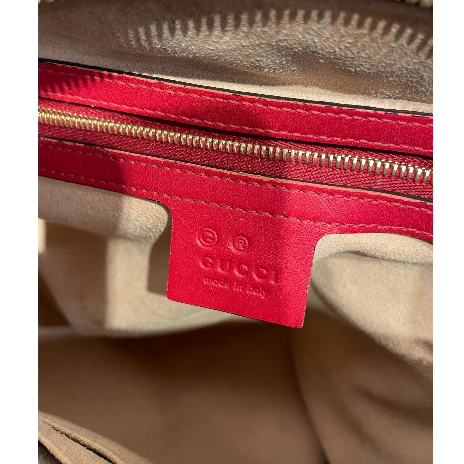 GUCCI/Hand Bag/Monogram/Leather/BEG/Supreme blooms bostom view 3