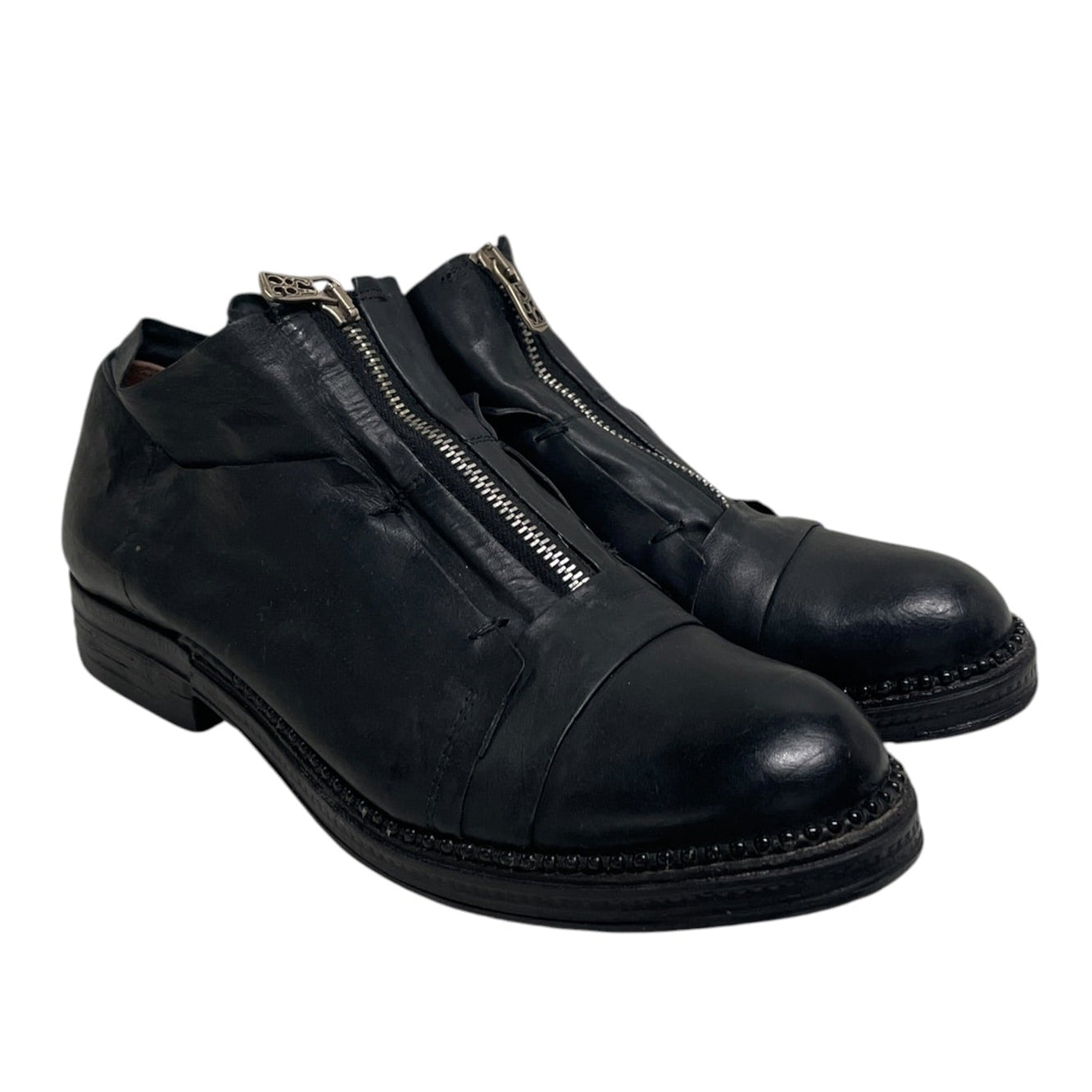 AS98/Shoes/US 8/Leather/BLK/CENTER ZIP LOGO PULL view 1