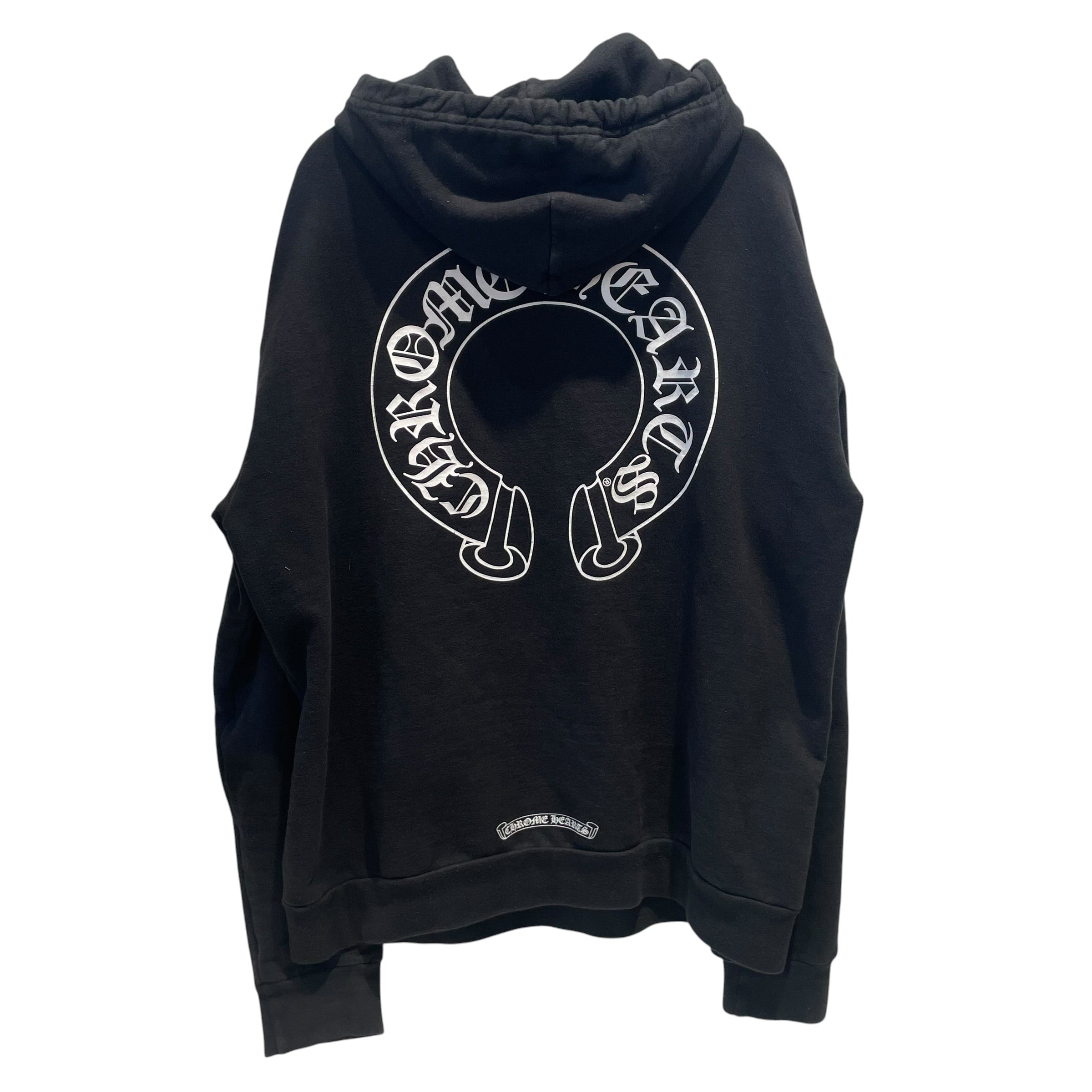 CHROME HEARTS/Hoodie/M/Graphic/Cotton/BLK/HORSHOE FLORAL HOODIE view 2