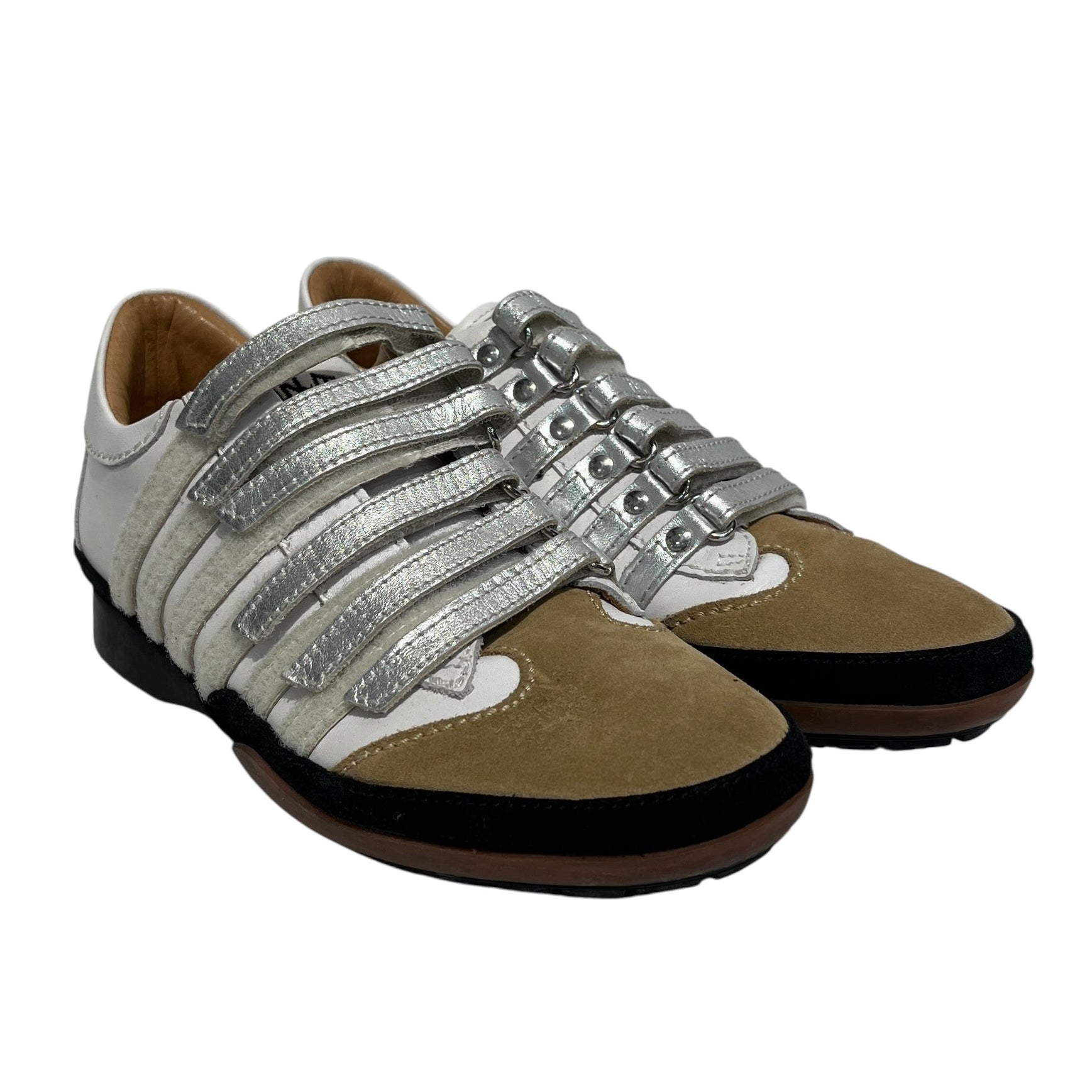 DSQUARED2/Low-Sneakers/EU 38/Leather/WHT/MULTI STRAP view 1