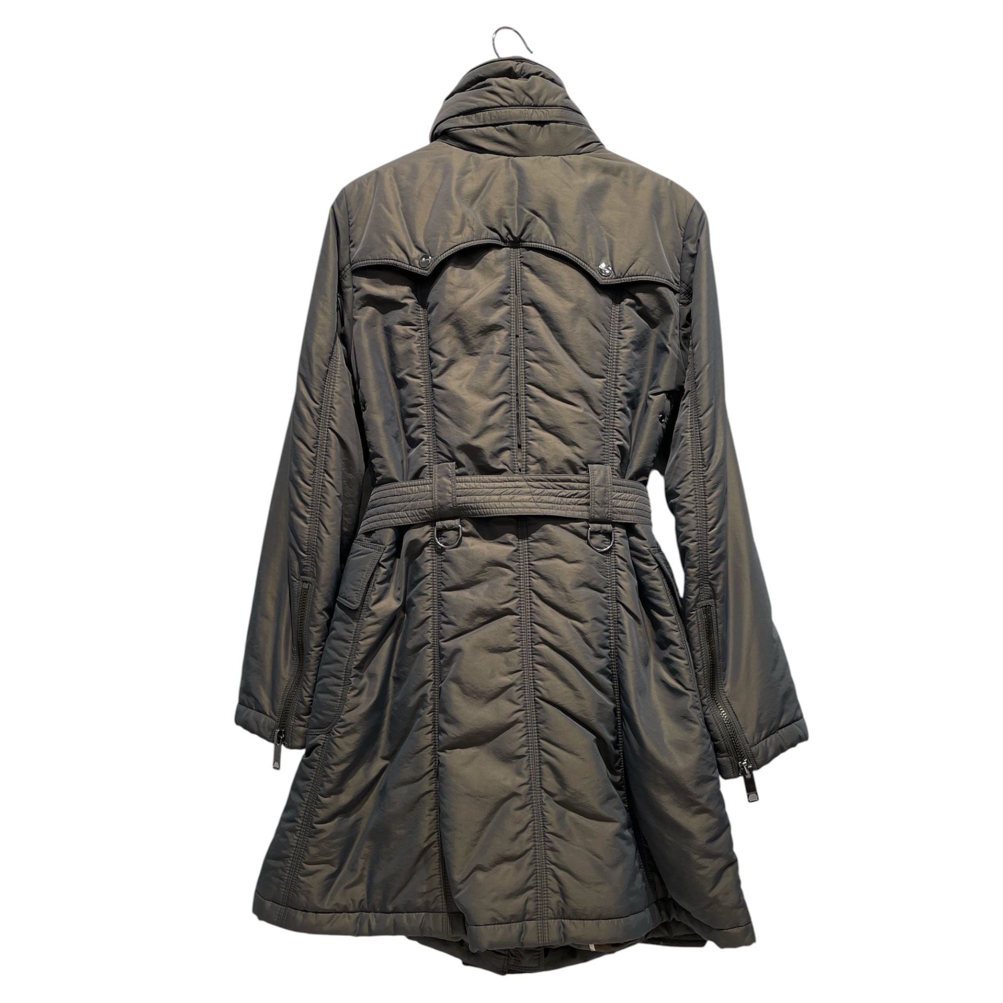 BURBERRY LONDON/Trench Coat/S/Nylon/GRY/Grey Puffer Trench Coat Jacket view 2
