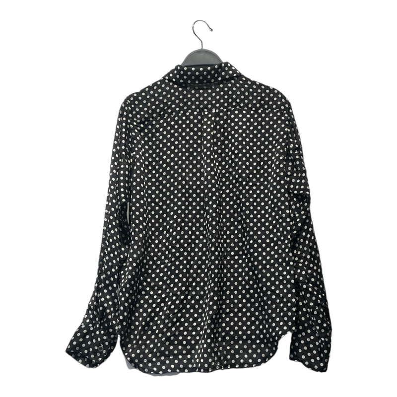 BLACK COMME des GARCONS/LS Shirt/S/Polka dot/Nylon/BLK/