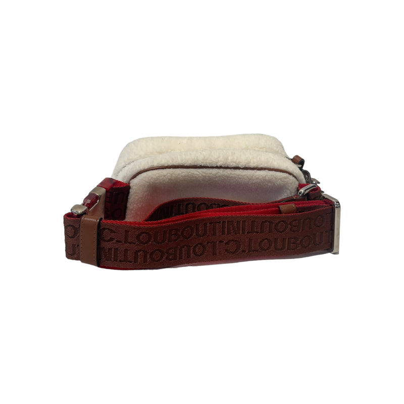Christian Louboutin/Cross Body Bag/Cotton/WHT/BLASTER CLOTH