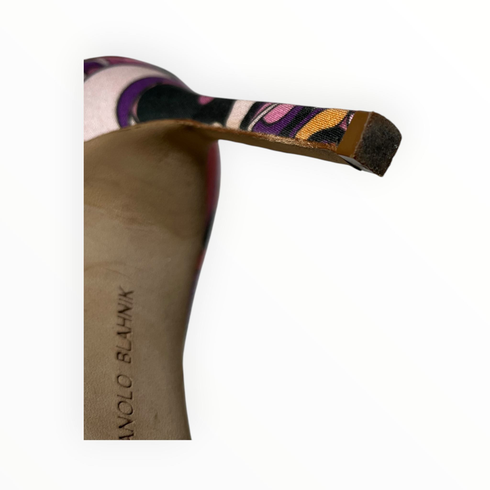 MANOLO BLAHNIK/Heels/EU 35/All Over Print/Leather/PNK/60S PSYCHEDELIC PRINT view 7