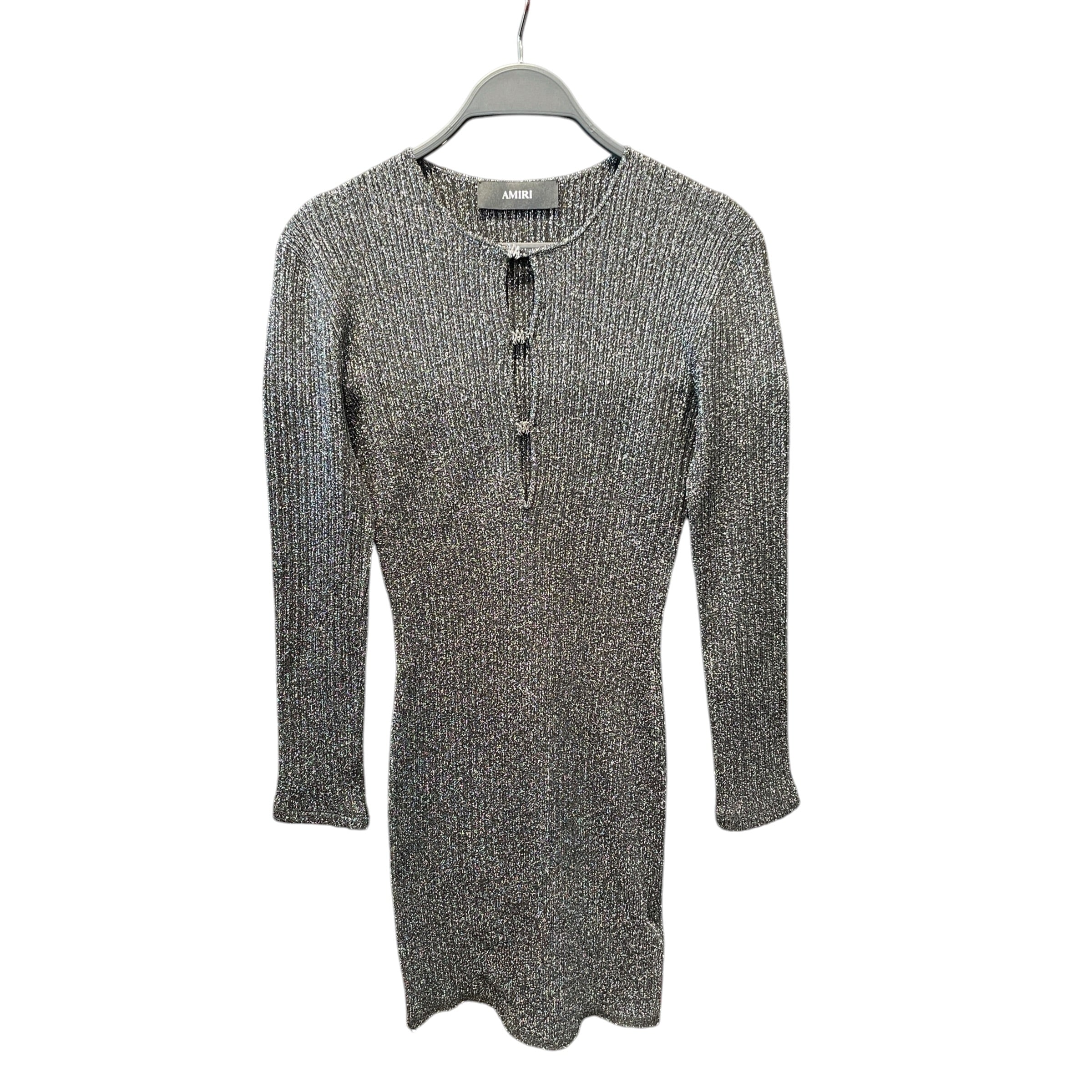 AMIRI/LS Dress/S/Glitter/Nylon/BLK/MA Hardware Mini Dress view 1