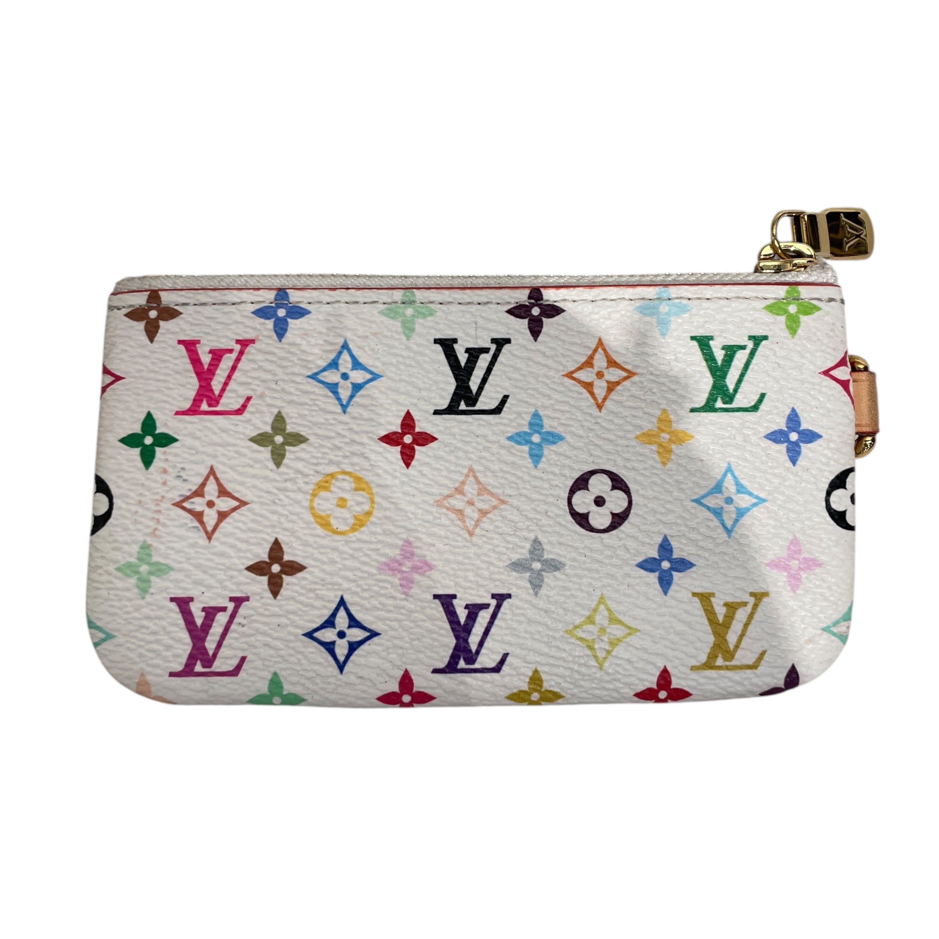 LOUIS VUITTON/Coin Wallet/Monogram/Leather/WHT/L's/Takashi Murakami view 2