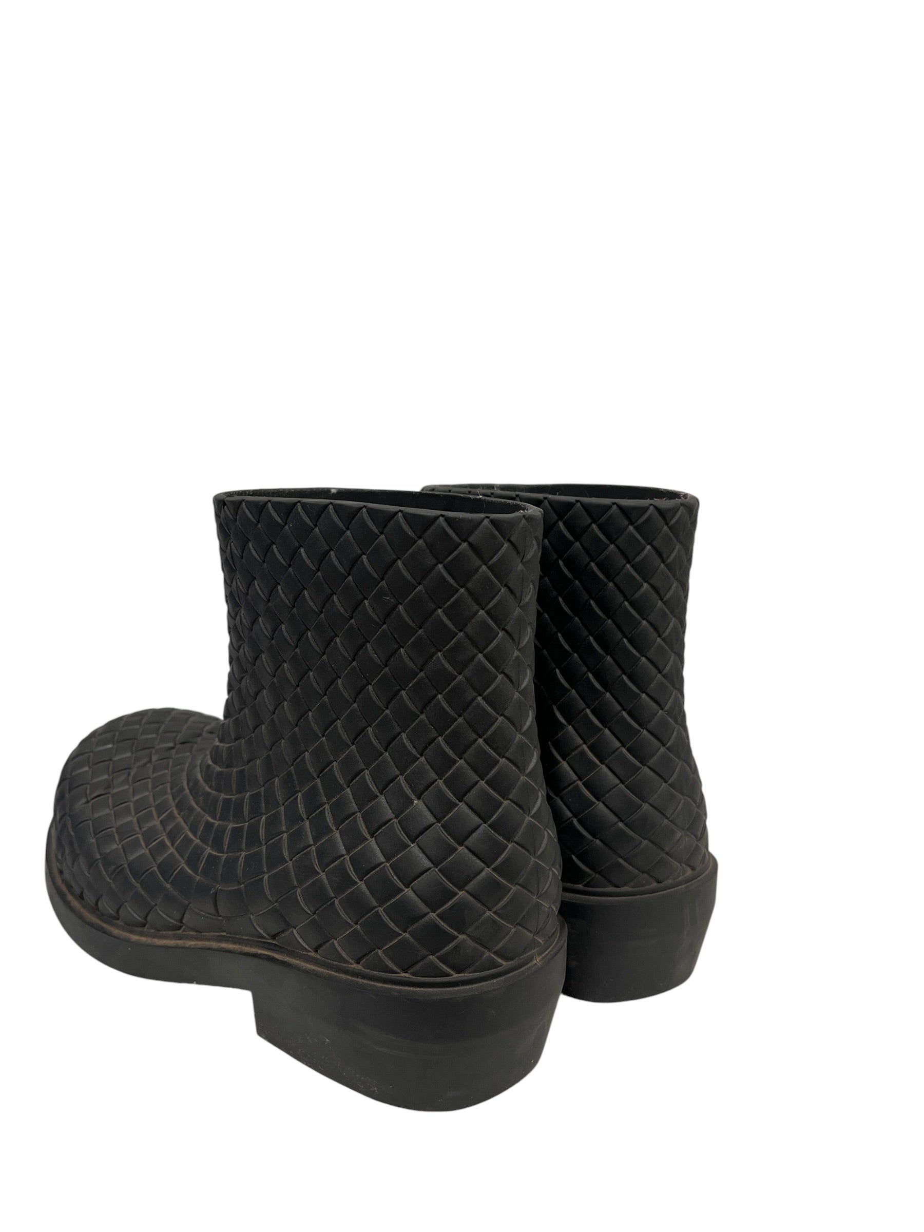 BOTTEGA VENETA/Rain Boots/EU 38/BLK/Intrecciato Weave Rubber view 1