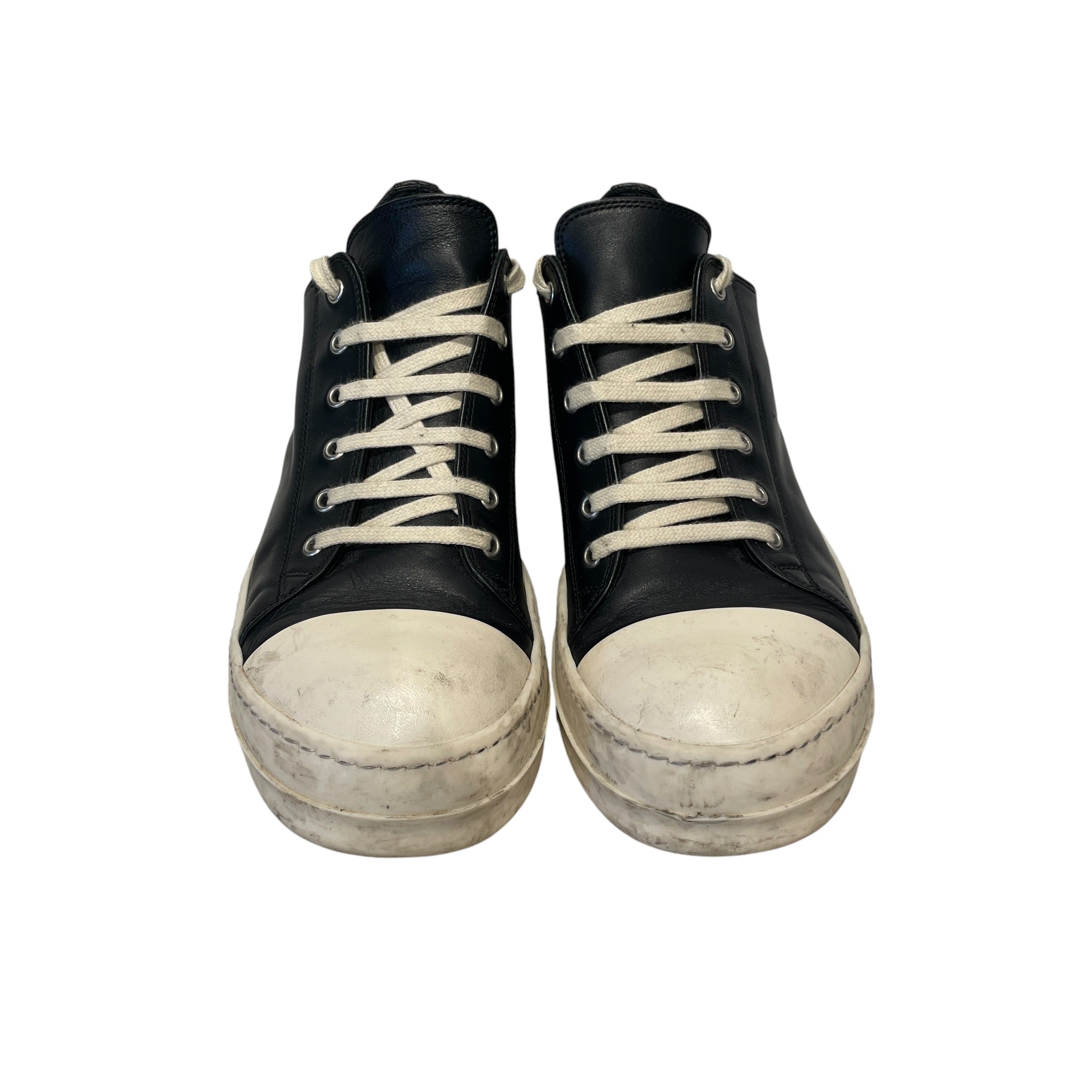 Rick Owens/Low-Sneakers/US 10.5/Leather/BLK/RAMONE LOW view 2