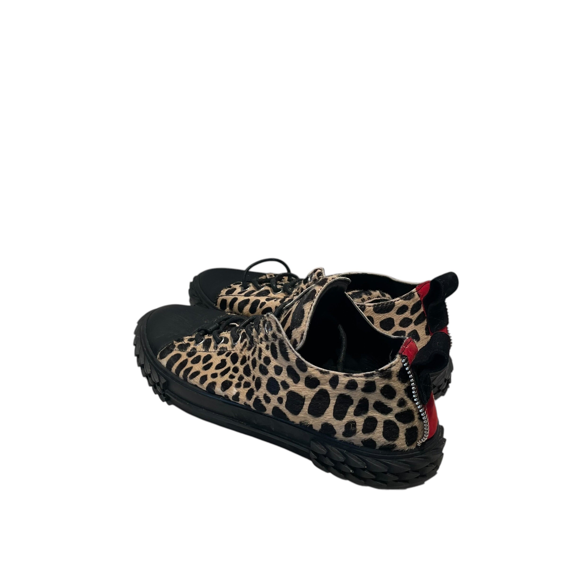 Giuseppe Zanotti/Low-Sneakers/EU 42/Leopard/Fake Fur/BLK/Leopard Print Sneaker view 4
