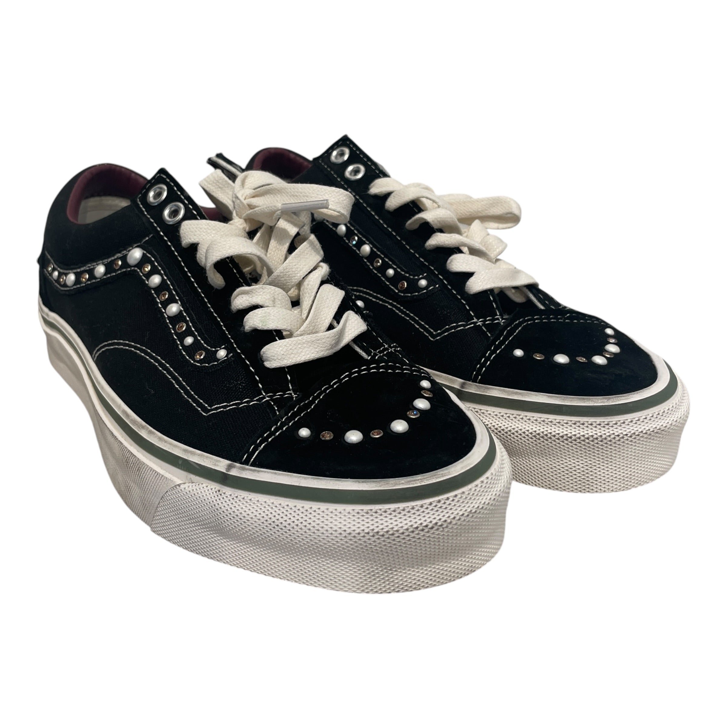 VANS/Low-Sneakers/US 10/Cotton/BLK/Otw Pearl Old School view 1
