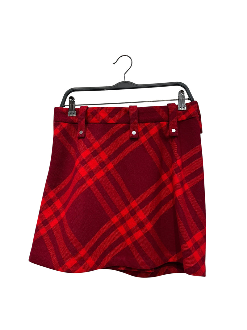 BURBERRY/Skirt/4/Plaid/Wool/RED/BURB PLAID SKIRT