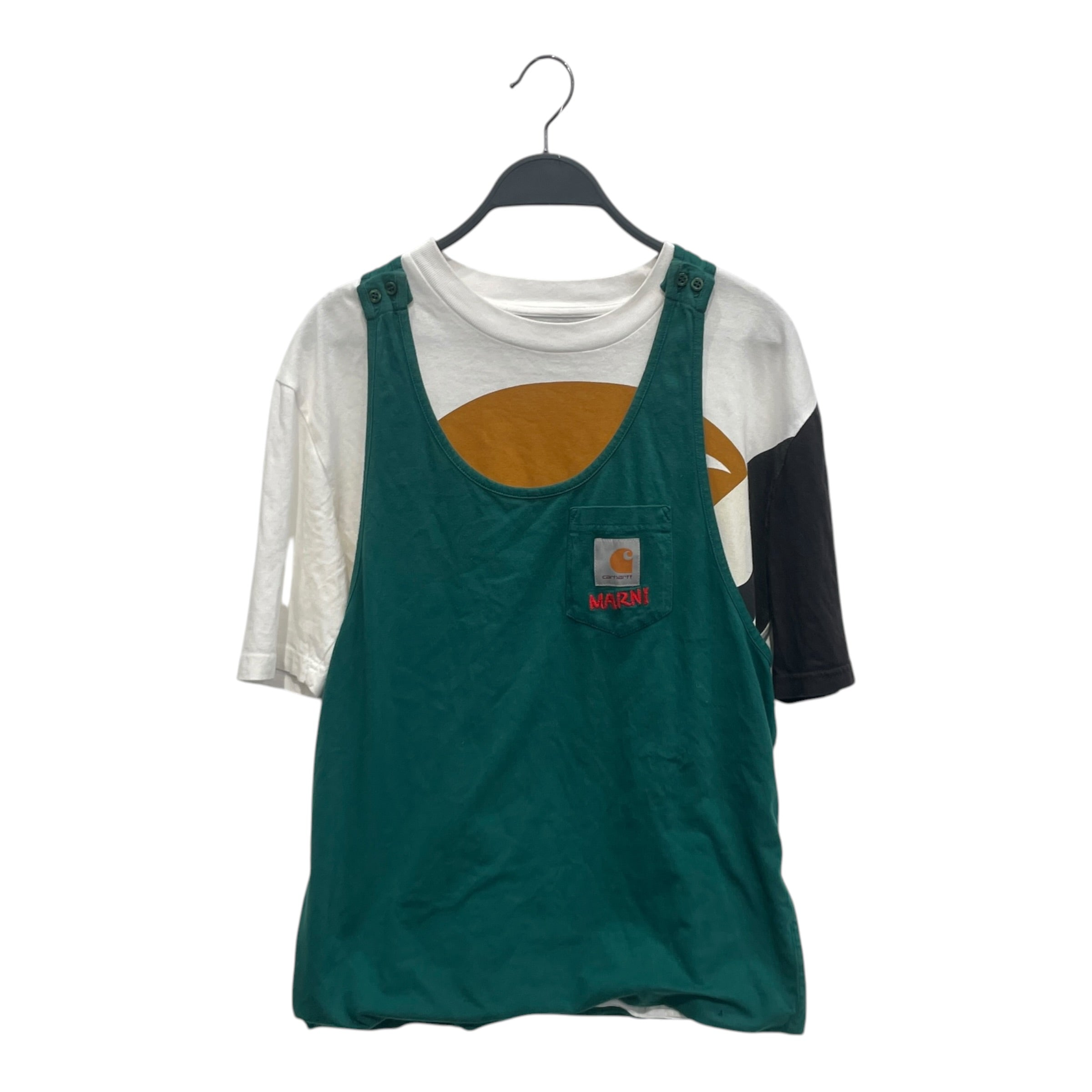 MARNI/CARHARTT WIP(WORK IN PROGRESS)/T-Shirt/XS/Cotton/MLT/All Over Print/DOUBLE SHIRT WIP LOGO view 1