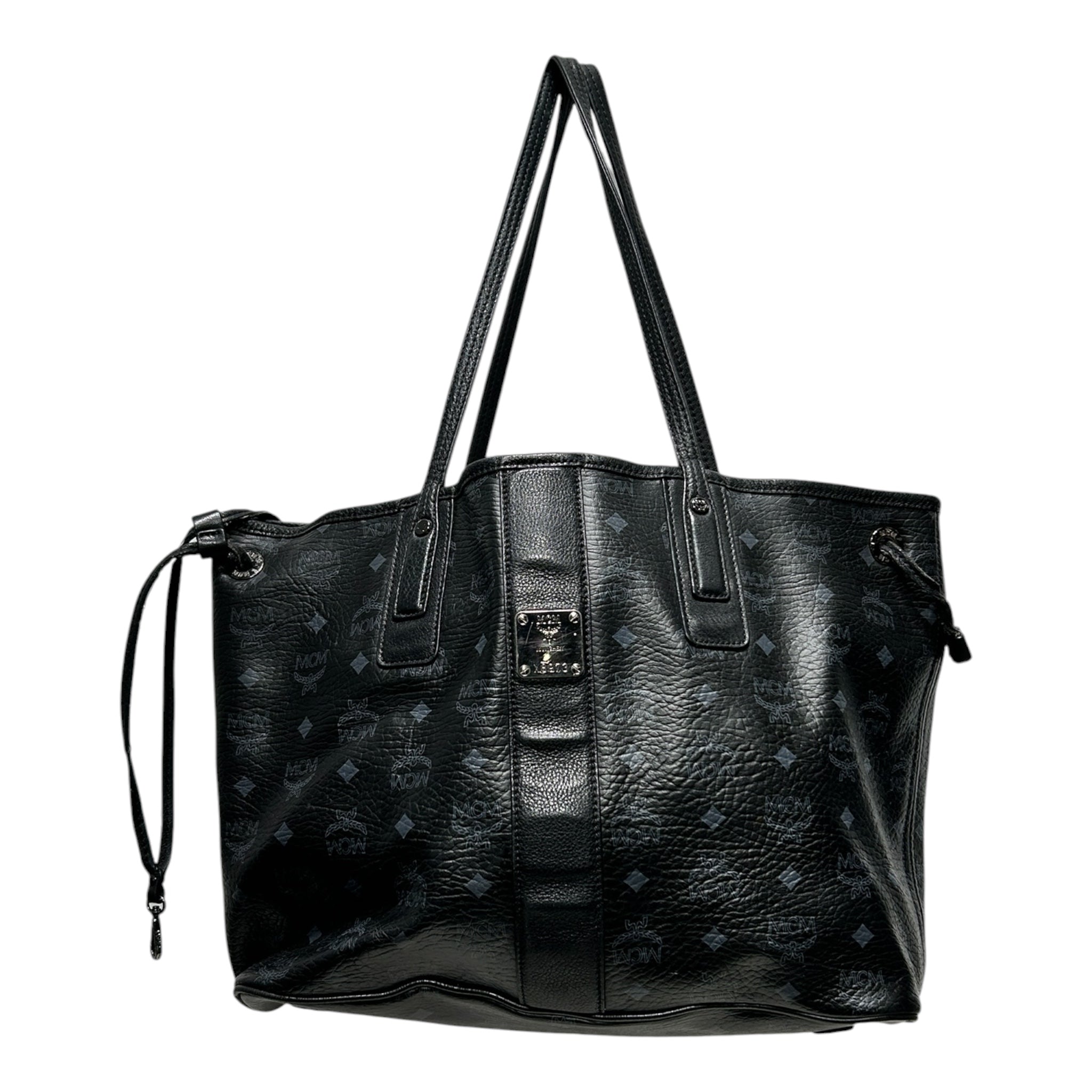 MCM/Hand Bag/Monogram/Leather/BLK/Tote Hand Bag view 1