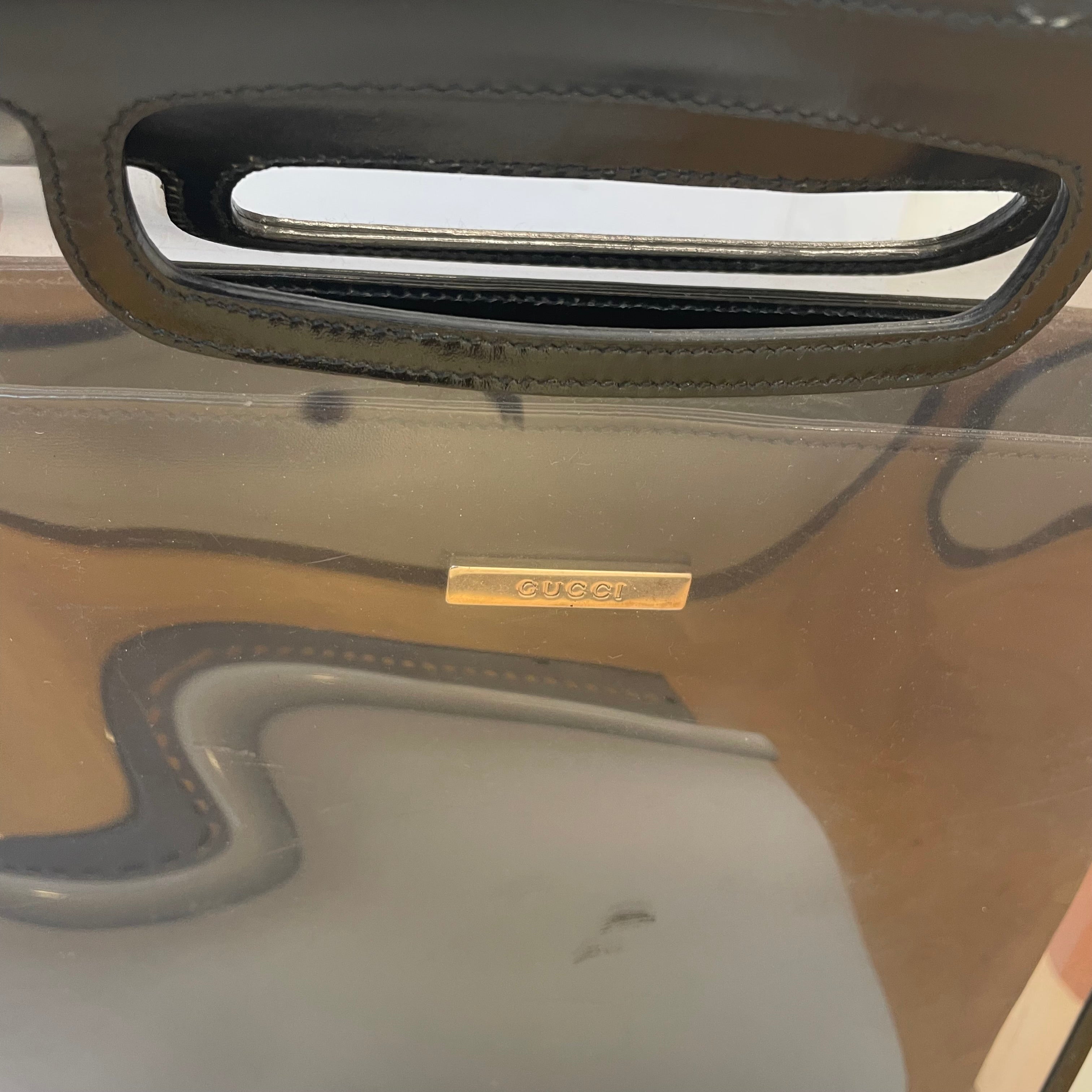 GUCCI/Hand Bag/BLK/pvc handle bag/ view 4