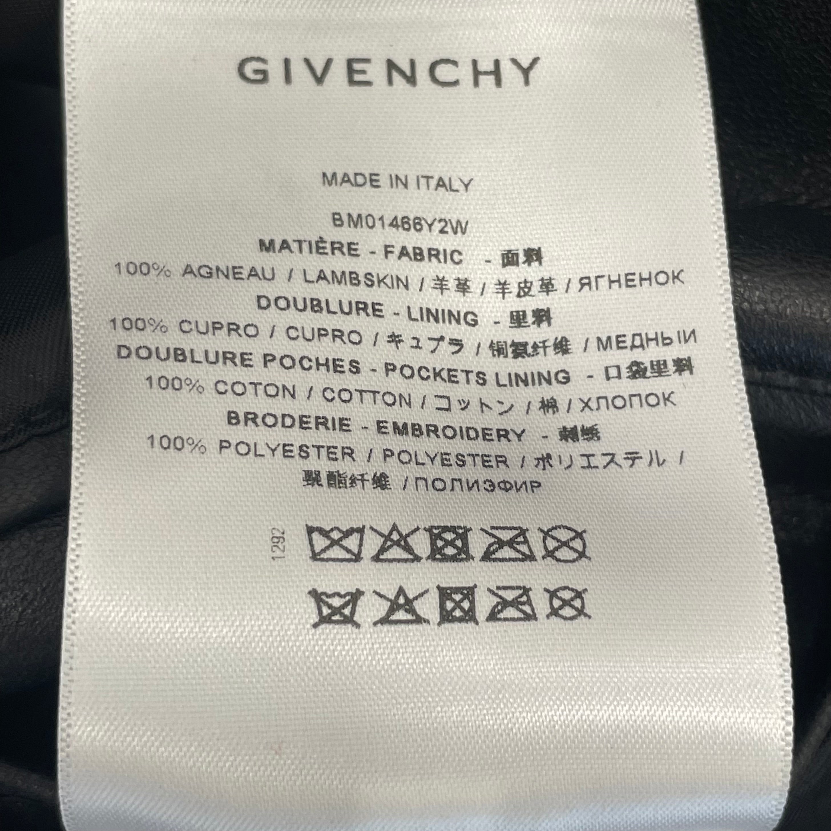 GIVENCHY/Vest/52/Lambskin/BLK/snap vest/embroidered view 7