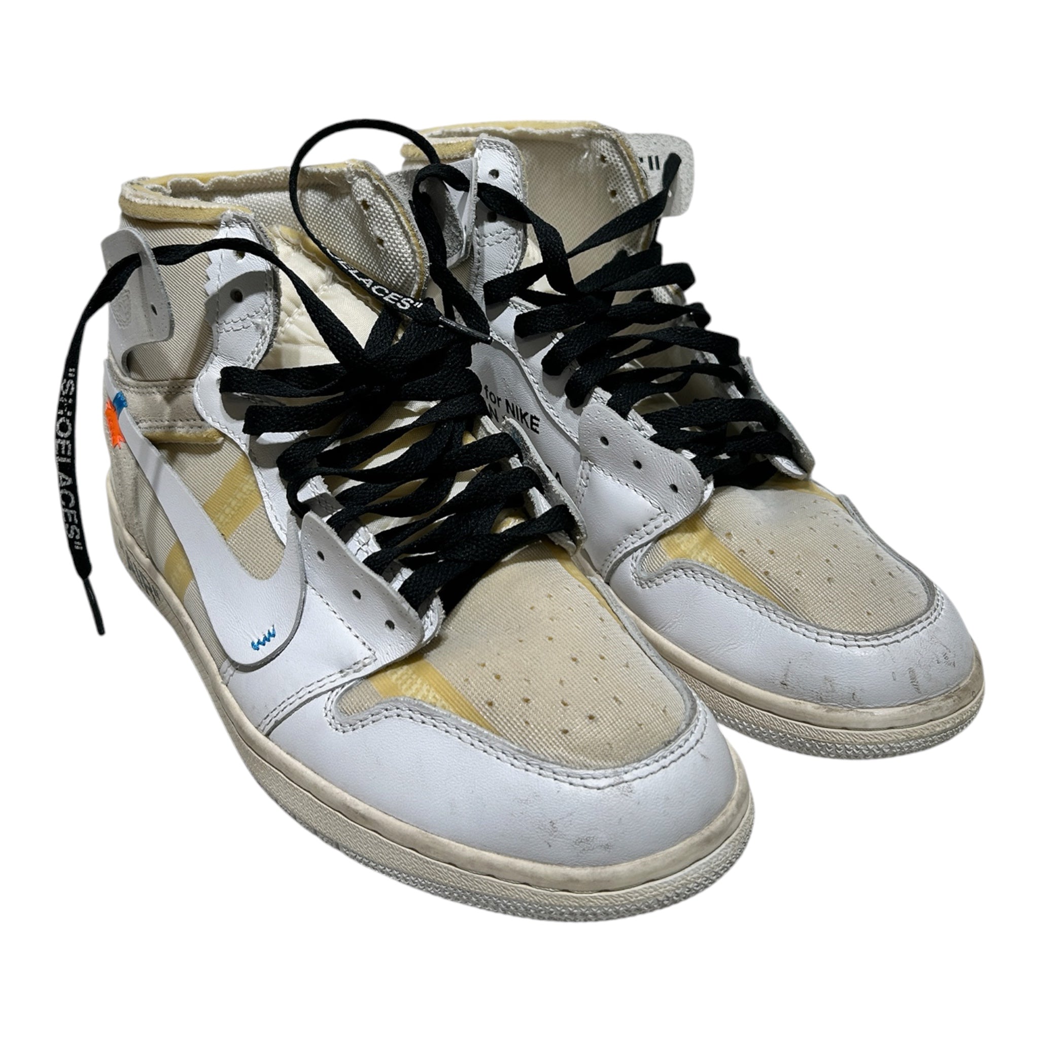 NIKE/OFF-WHITE/Hi-Sneakers/US 9/Leather/WHT/AIR JORDAN 1 view 1