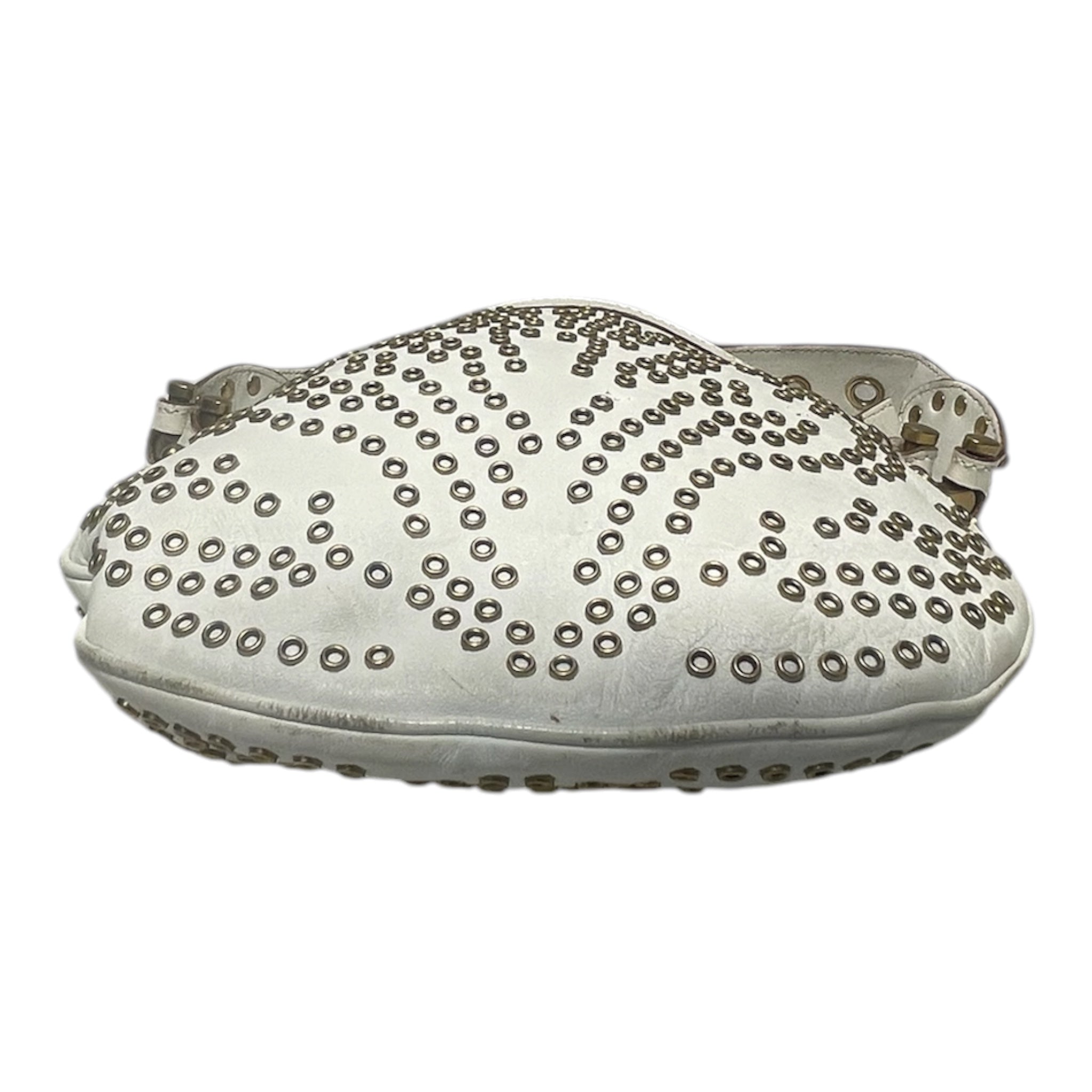 GUCCI/Hand Bag/Leather/WHT/GUCCI STUDDED PELHAM view 3