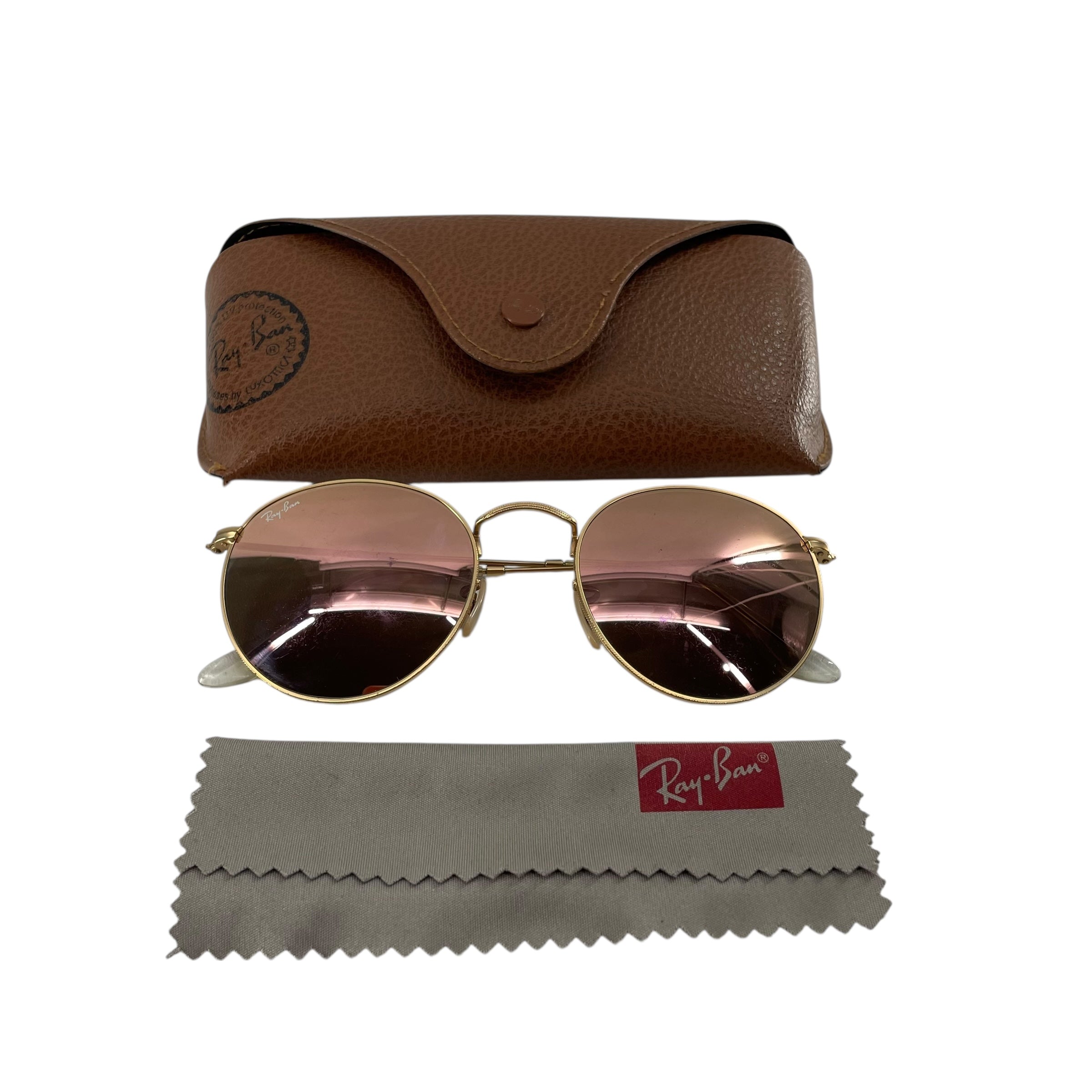 Ray-Ban/Sunglasses/OS/Celluloid/PNK/gold frame view 7