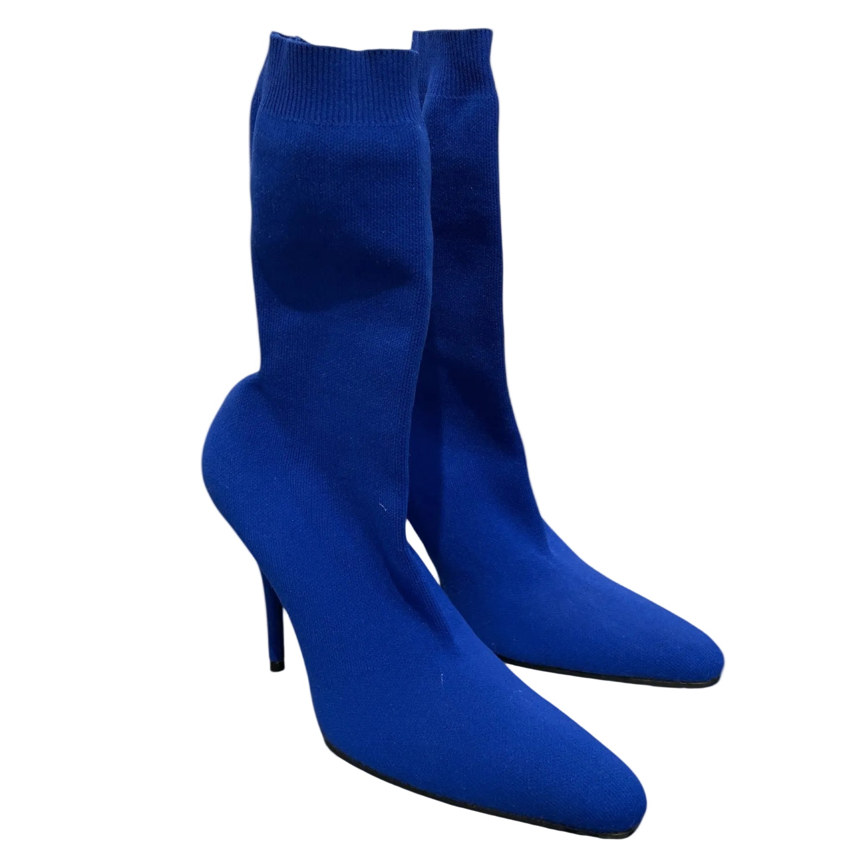 BALENCIAGA/Boots/EU 39/Cotton/BLU/SOCK BOOTS view 1