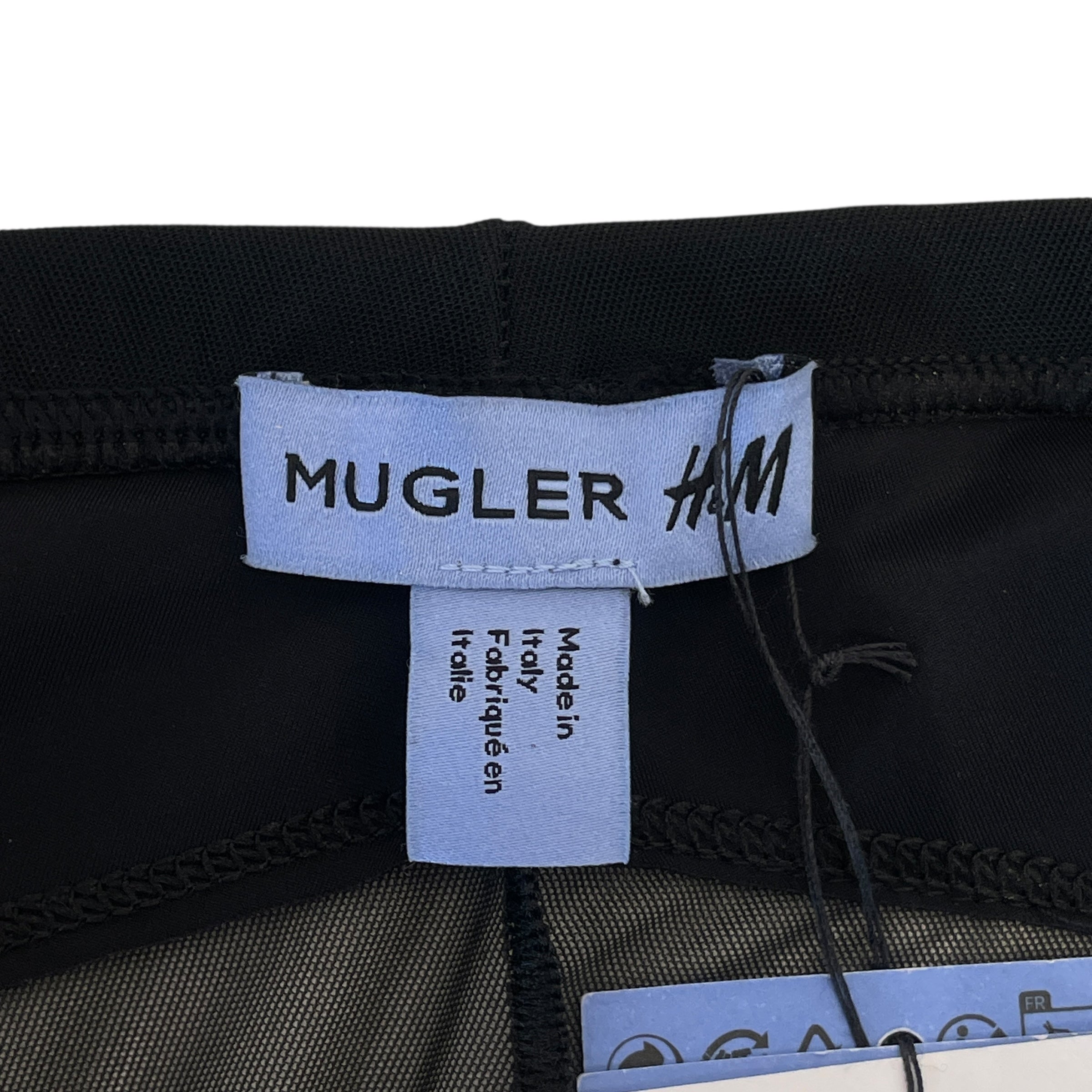 MUGLER/H&M/Skinny Pants/L/Nylon/BLK/ view 3